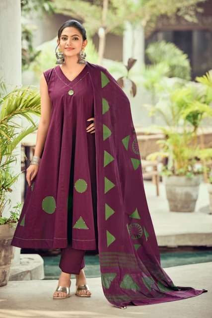 SUMMER PREMIUM COTTON ANARKALI STYLE FANCY DRESS COLLECTION MAHIYA VOL-2