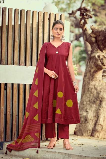 SUMMER PREMIUM COTTON ANARKALI STYLE FANCY DRESS COLLECTION MAHIYA VOL-2