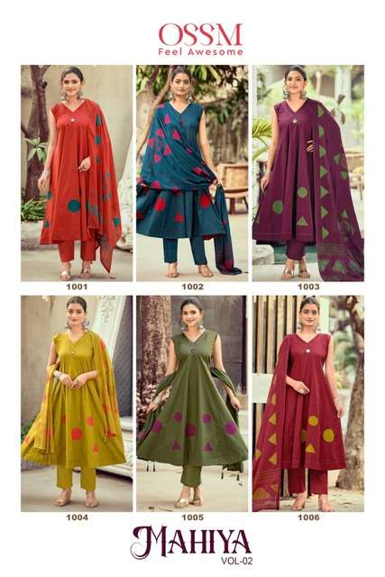 SUMMER PREMIUM COTTON ANARKALI STYLE FANCY DRESS COLLECTION MAHIYA VOL-2