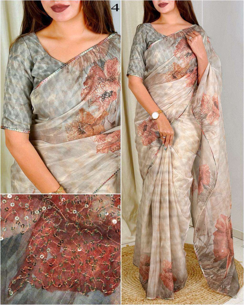 TEXOFAB LAUNCHING GLASS ORGANZA SAREE WITH GLASS ORGANZA BLOUSE COLLECTION