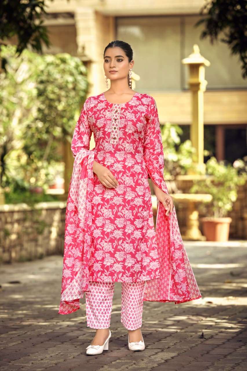 TIPS & TOPS LAUNCHING COTTON KURTI SET SUMMER FASHION VOL - 11 