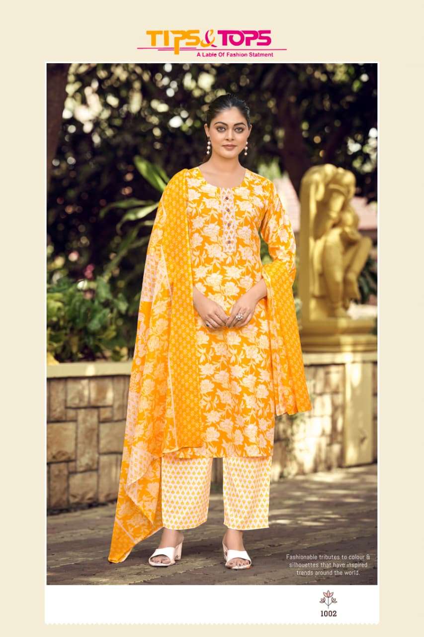 TIPS & TOPS LAUNCHING COTTON KURTI SET SUMMER FASHION VOL - 11 