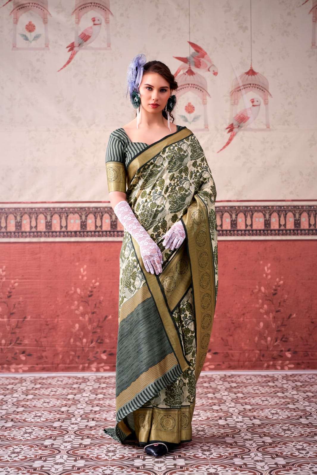 TRADITIONAL TASAR SILK PRINTED SAREE COLLECTION BY YAMISHA
