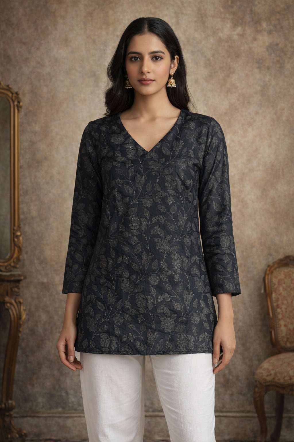 TREANDING HEAVY MUSLIN WITH DIGITAL PRINTS WORK SHORT KURTI
