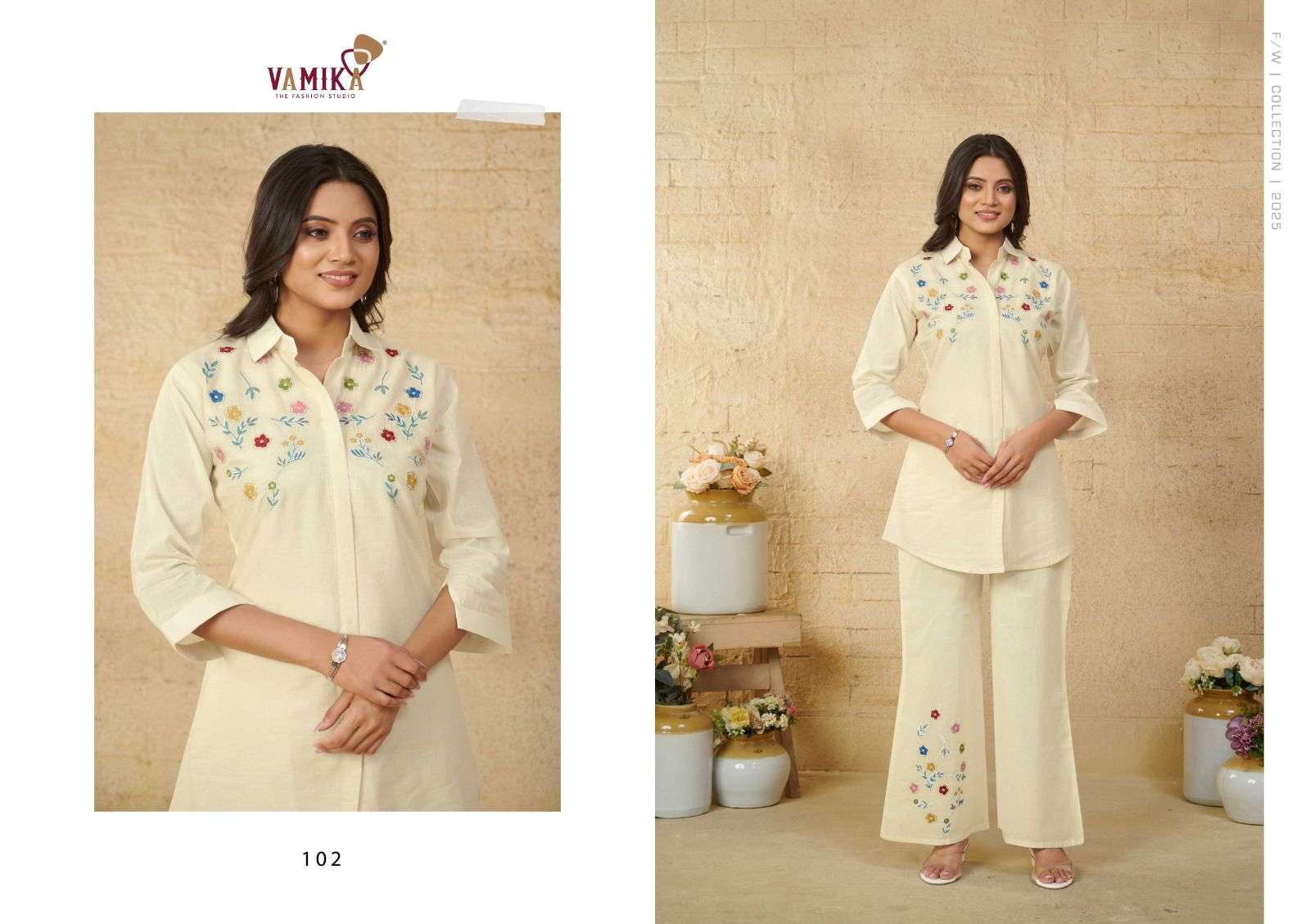 VAMIKA LAUNCHING PRESENTING EXCLUSIVE SUPER HIT CO-ORD SET WITH HEAVY WORK COTTON  