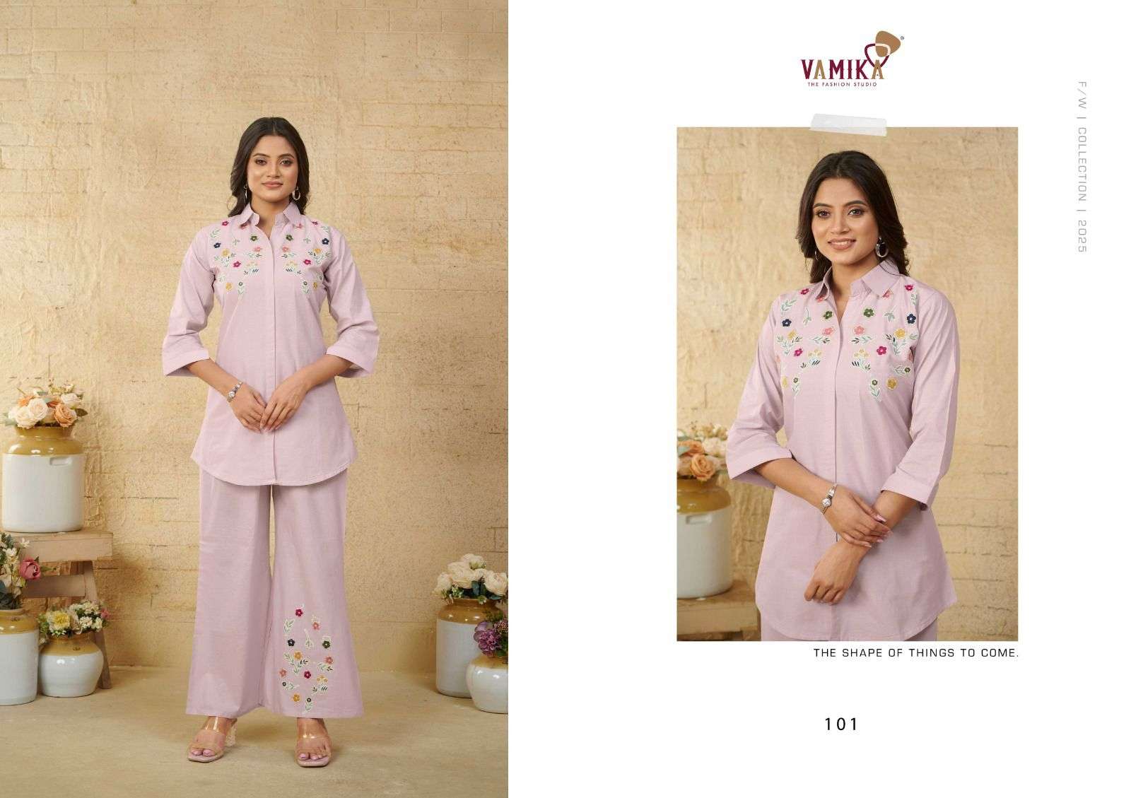 VAMIKA LAUNCHING PRESENTING EXCLUSIVE SUPER HIT CO-ORD SET WITH HEAVY WORK COTTON  