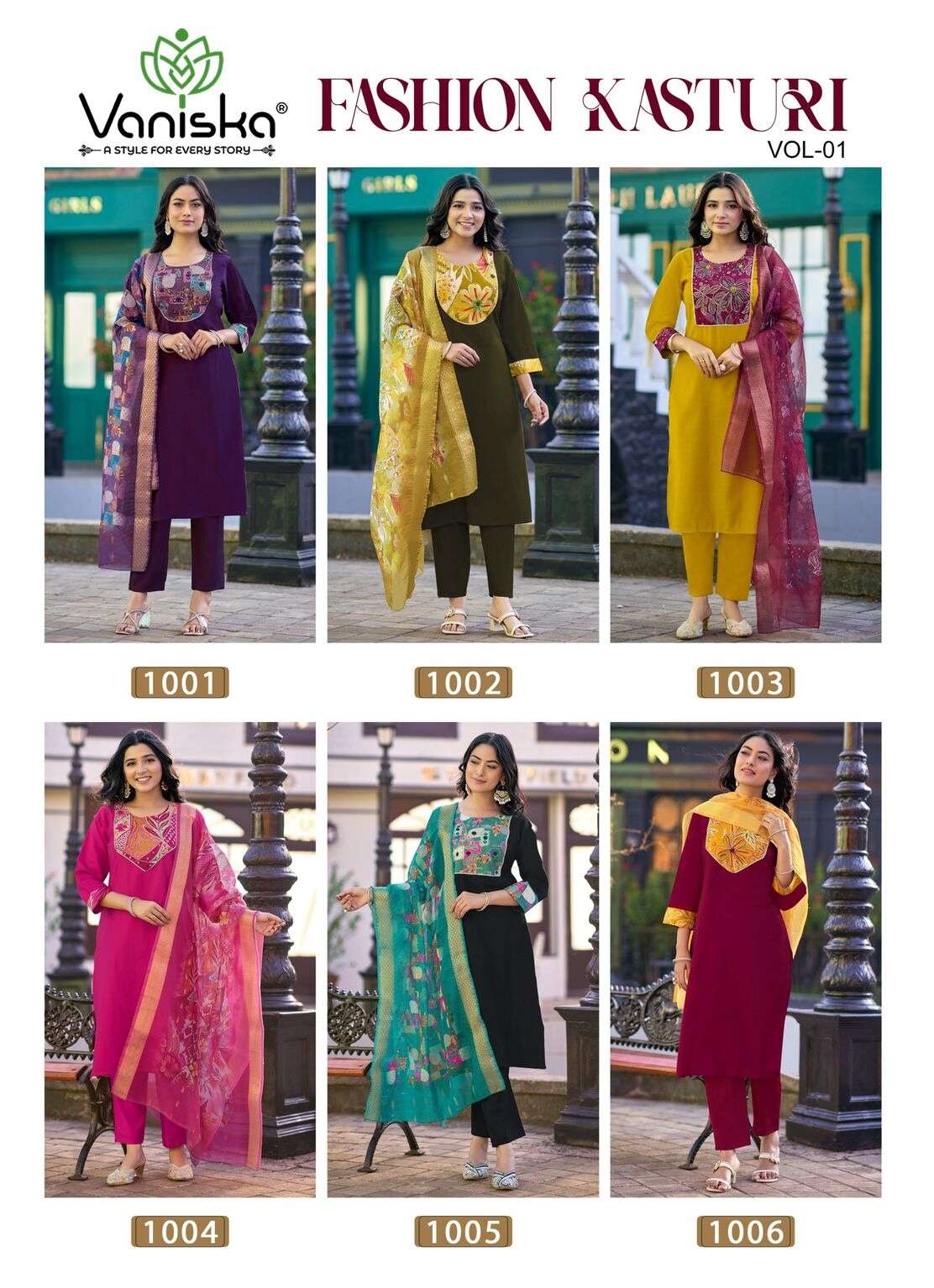 VANISKA BRAND LAUNCHING NEW KURTI SET CATALOG FASHION KASTURI VOL-1