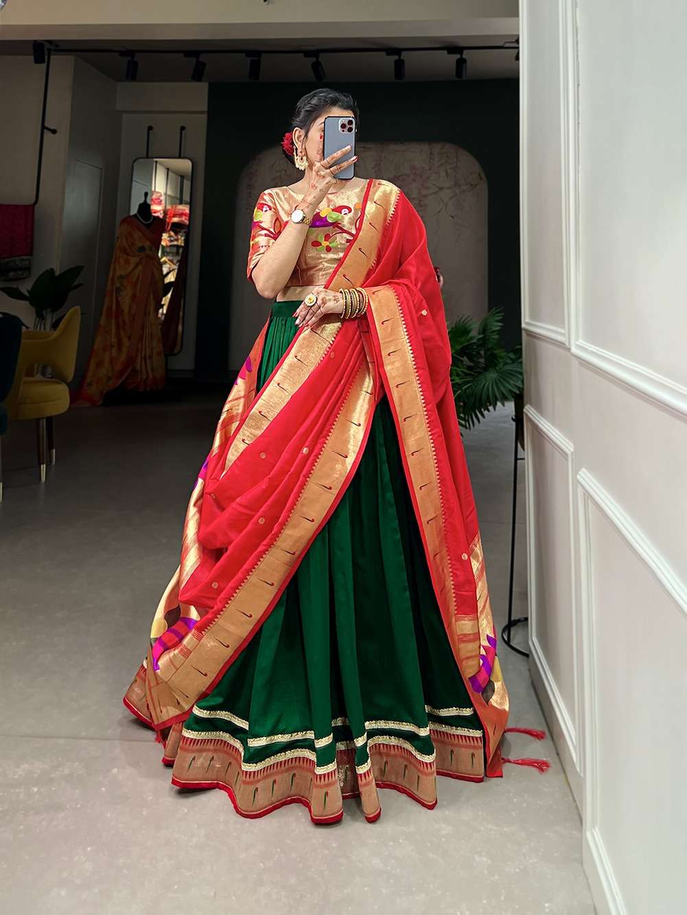 VICHITRA SILK PERFECT LEHENGA FOR WEDDINGS AND FESTIVALS 
