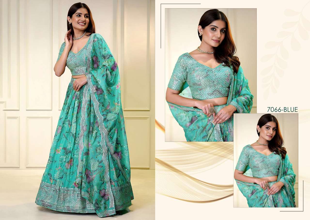 ZEEL CLOTHING NEW LAUNCHING ORGANZA FABRIC LEHENGA CHOLI 