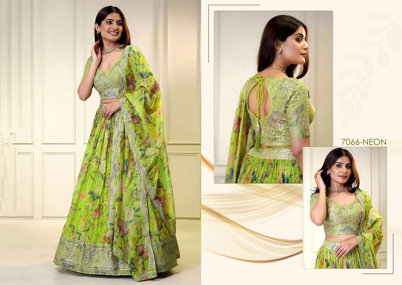 ZEEL CLOTHING NEW LAUNCHING ORGANZA FABRIC LEHENGA CHOLI 