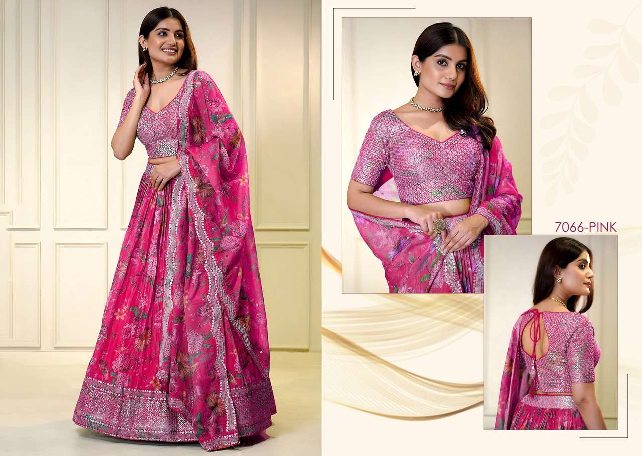 ZEEL CLOTHING NEW LAUNCHING ORGANZA FABRIC LEHENGA CHOLI 