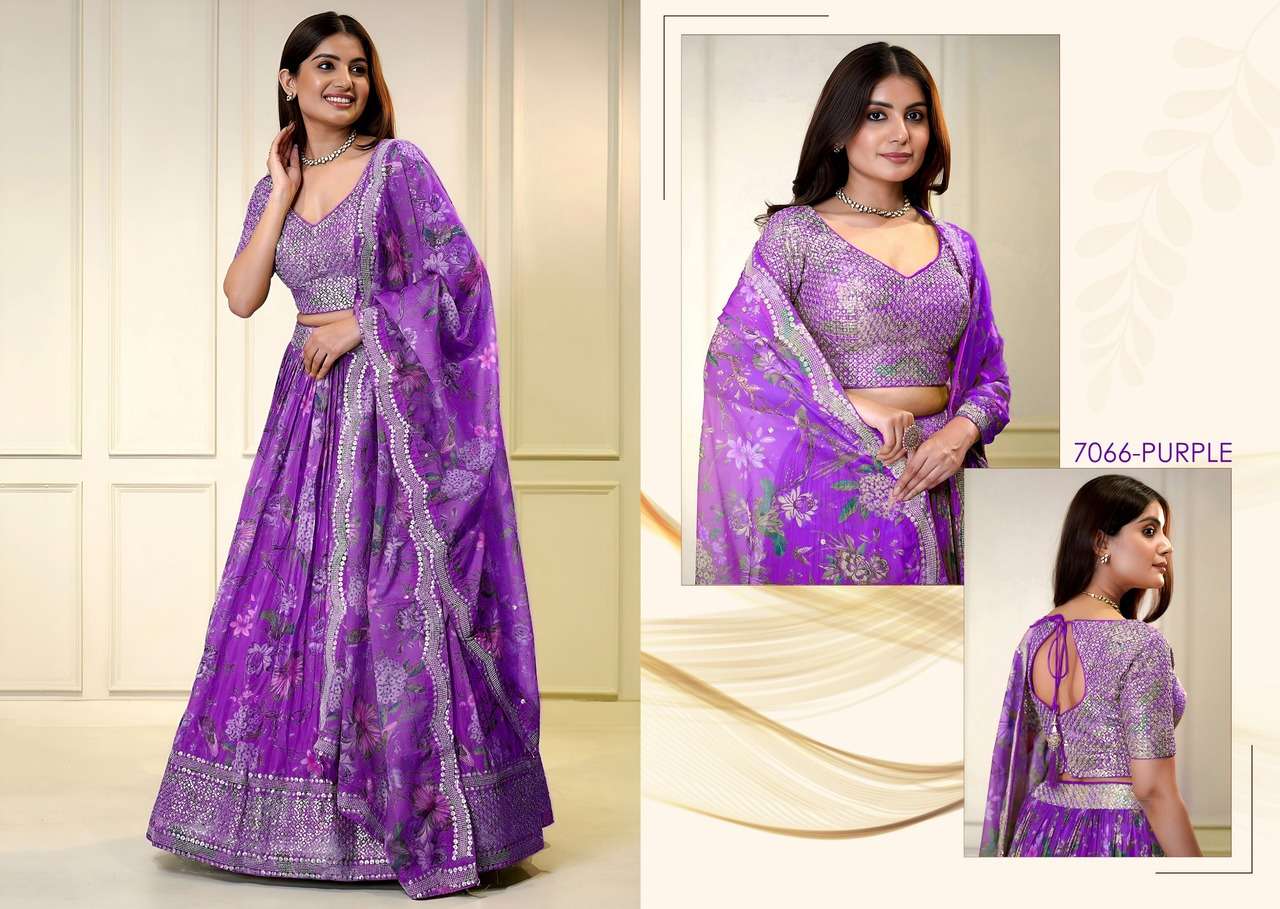 ZEEL CLOTHING NEW LAUNCHING ORGANZA FABRIC LEHENGA CHOLI 