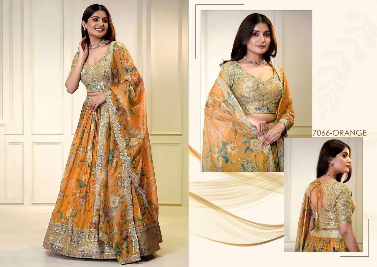 ZEEL CLOTHING NEW LAUNCHING ORGANZA FABRIC LEHENGA CHOLI 