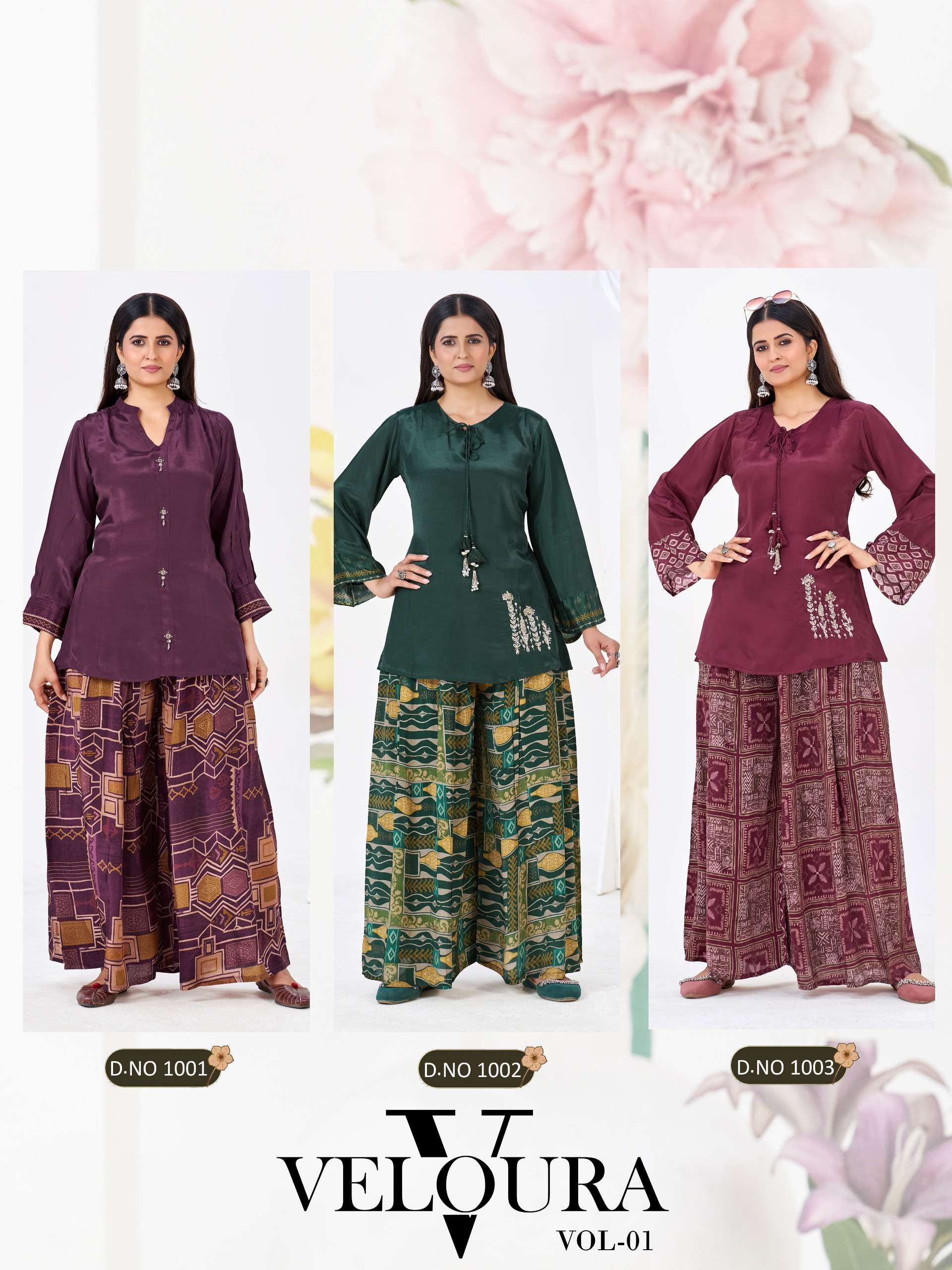  Veluora Vol-1  Festival & Summer special premium collection  Stylish aur comfortable plazo set collection by Texofab 