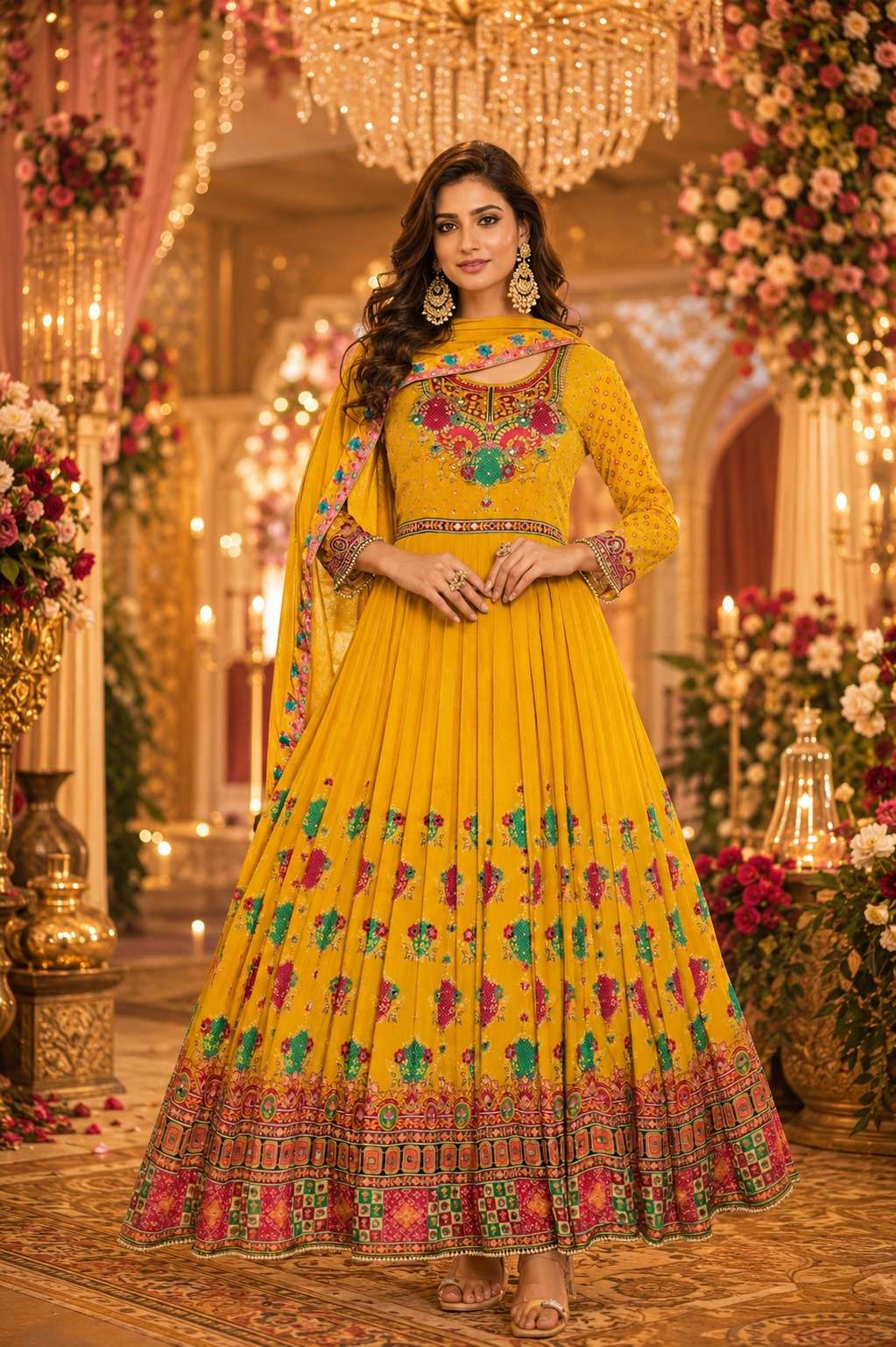 DESIGNER ANARKALI GOWN KURTI WITH DUPATTA EXPORTER