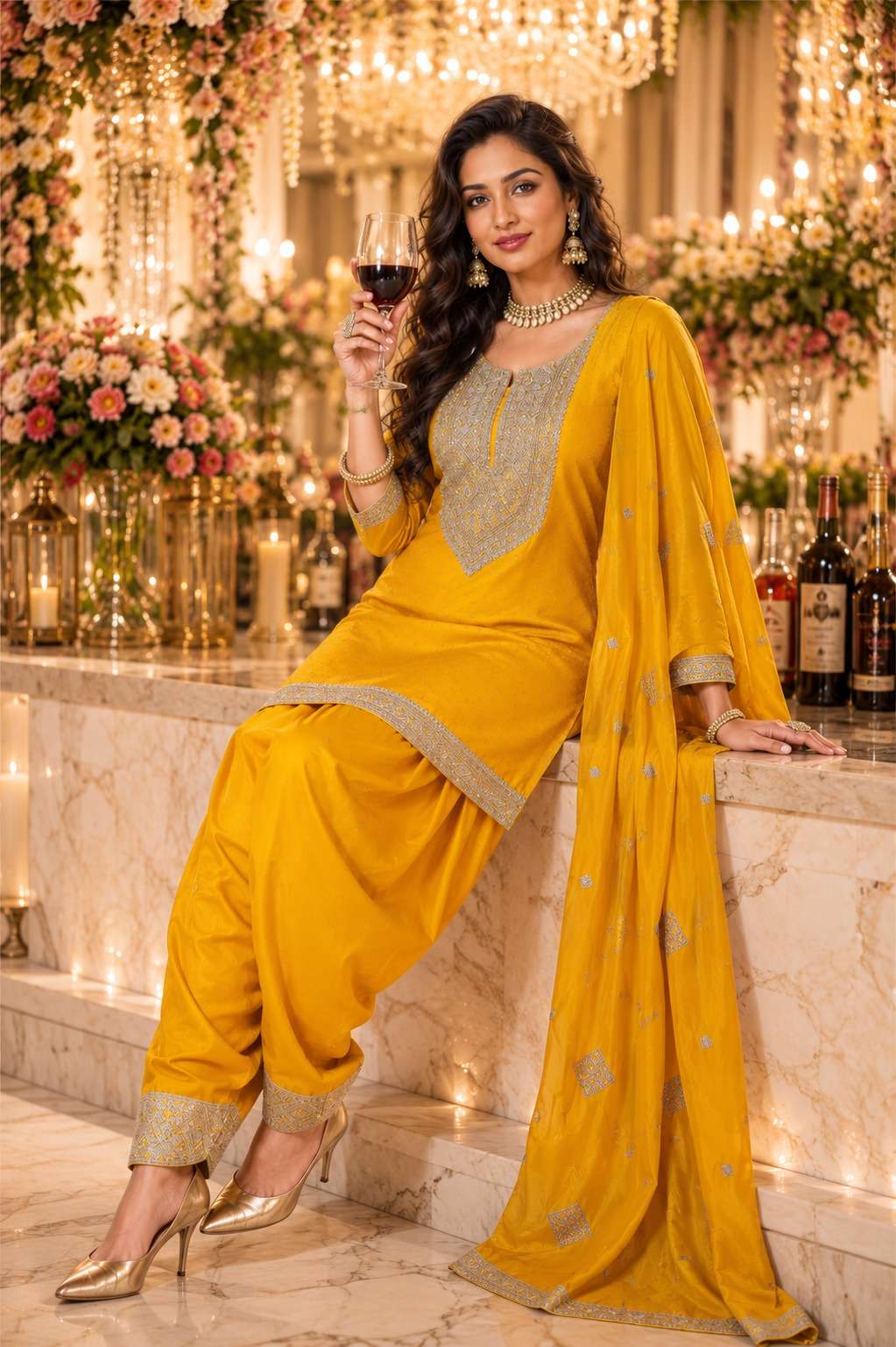 KURTI DUPPATA WITH FARSHI SALWAR  3 piece EXPORTER FROM SURAT LUCACCI DESIGNER