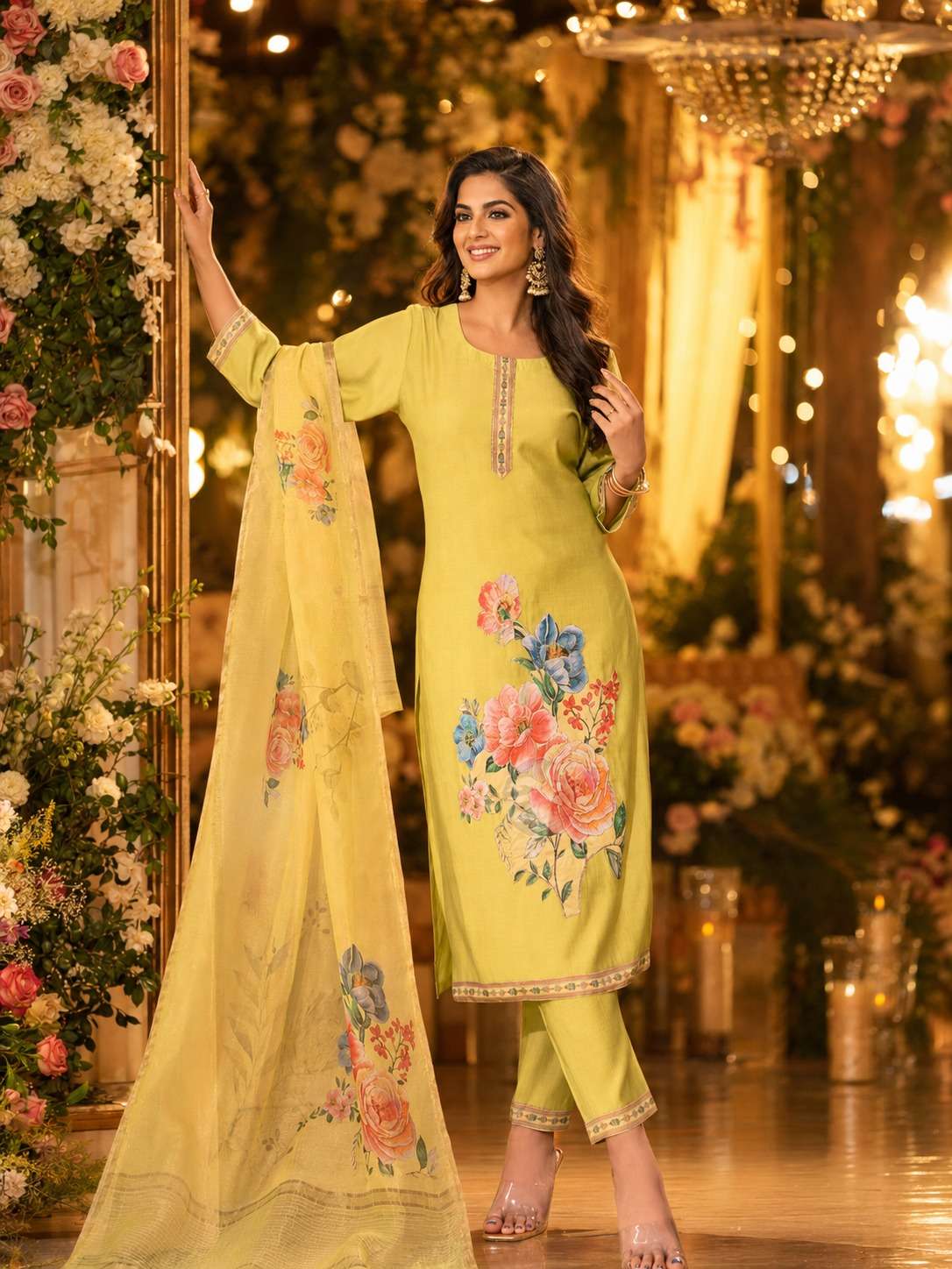 KURTI PANT WITH DUPATTA EXPORTER FROM SURAT LUCACCI DESIGNER