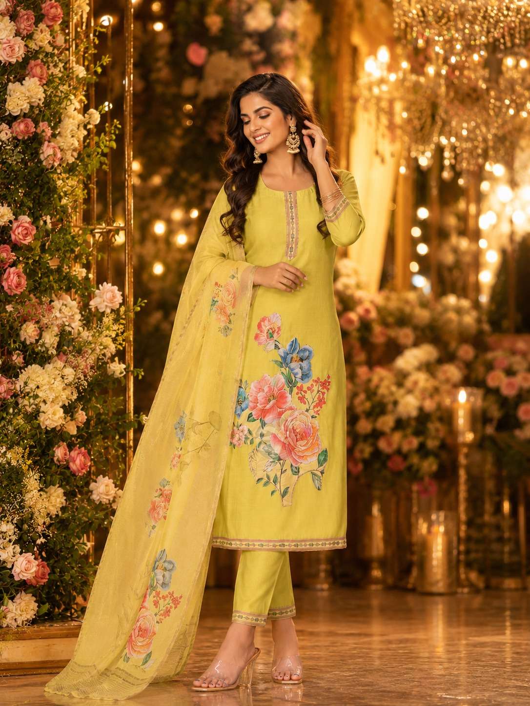 KURTI PANT WITH DUPATTA EXPORTER FROM SURAT LUCACCI DESIGNER