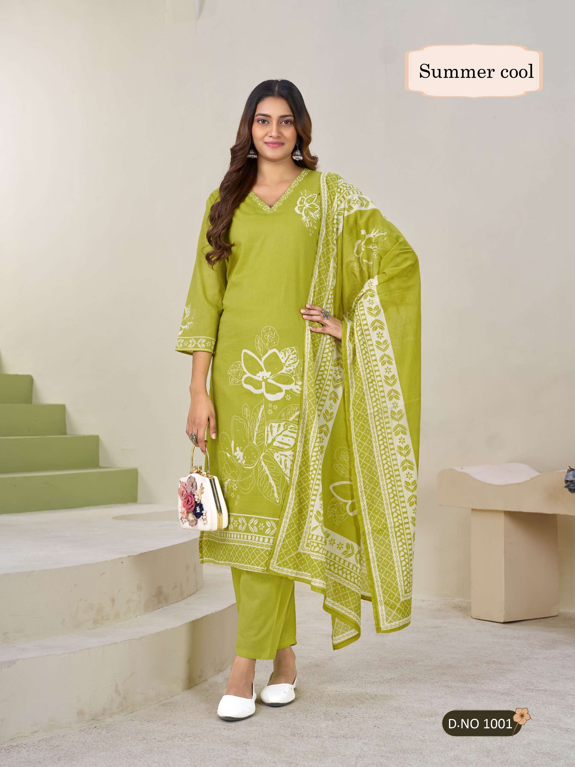 Our New and Stunning Collection summer cool 3-Piece Straight Concept Style & Features office Wear & Casual wear collection Exporter