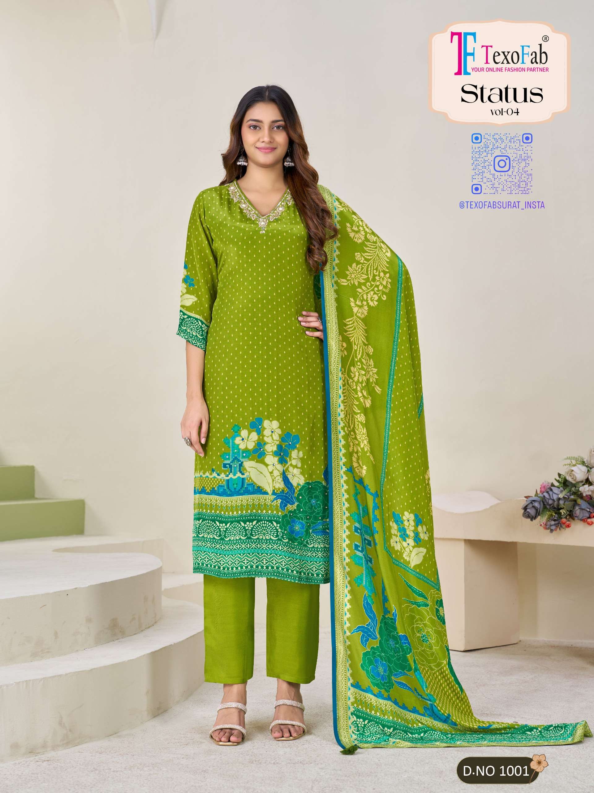 Status Vol-4 By Texo  Premium 3-Piece Straight Collection   Perfect For: Festival | Party | Office Wear