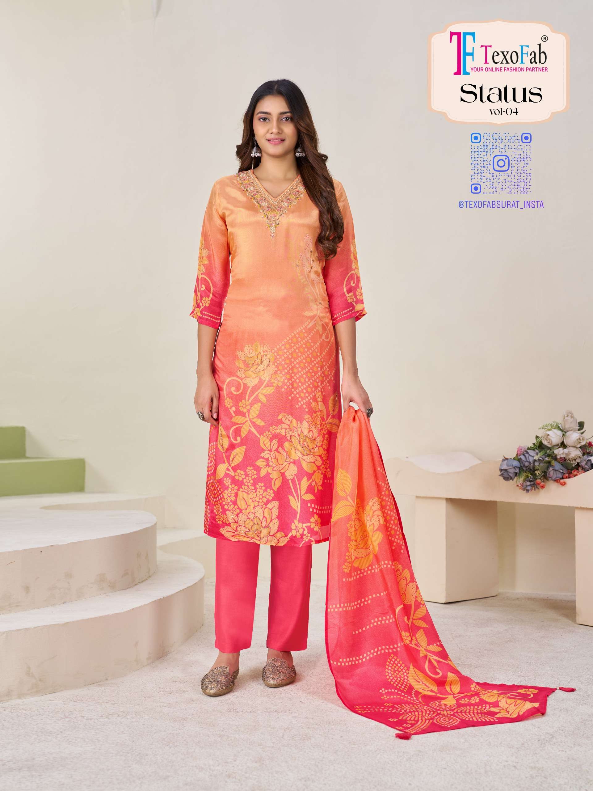 Status Vol-4 By Texo  Premium 3-Piece Straight Collection   Perfect For: Festival | Party | Office Wear
