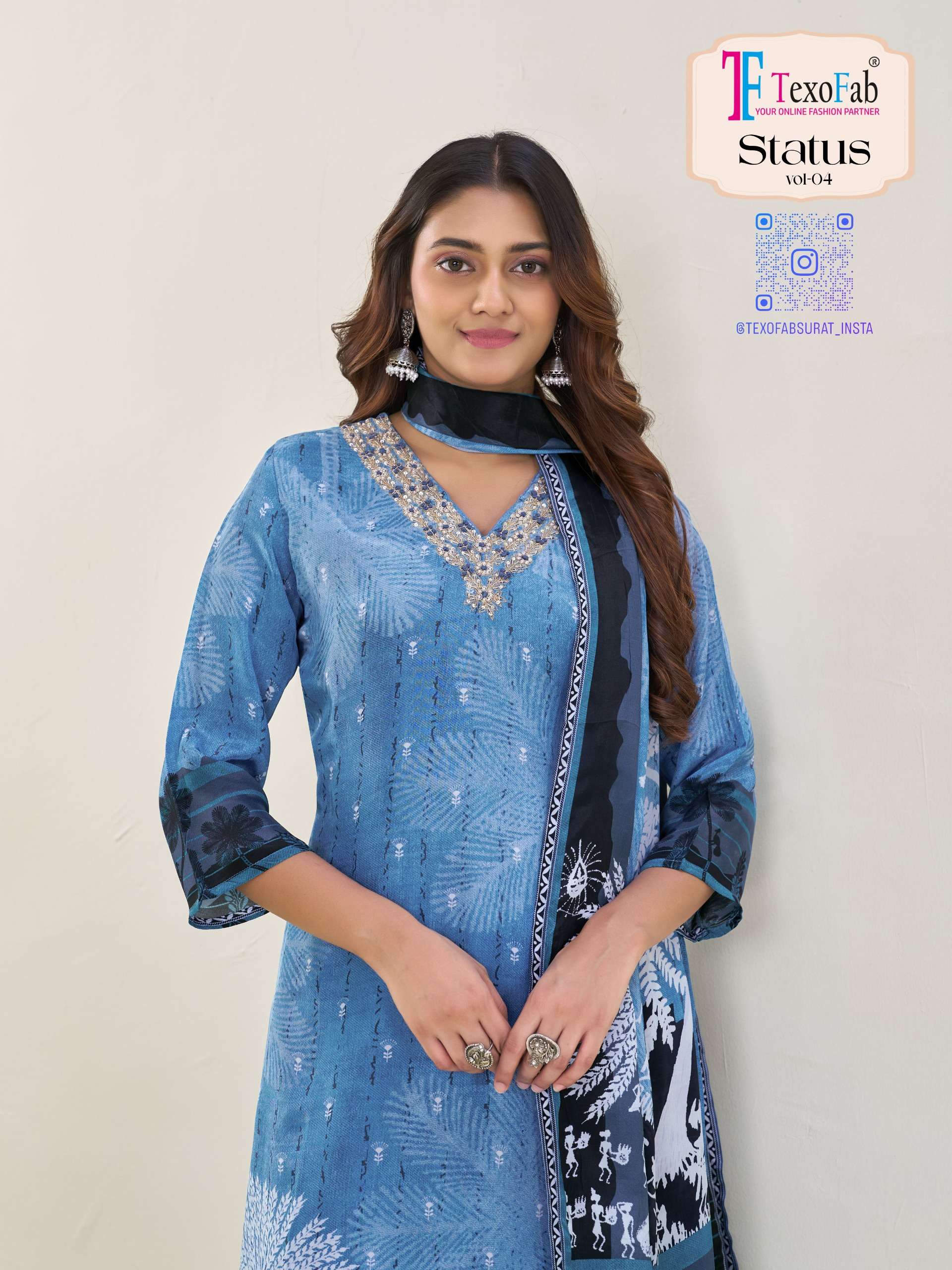 Status Vol-4 By Texo  Premium 3-Piece Straight Collection   Perfect For: Festival | Party | Office Wear