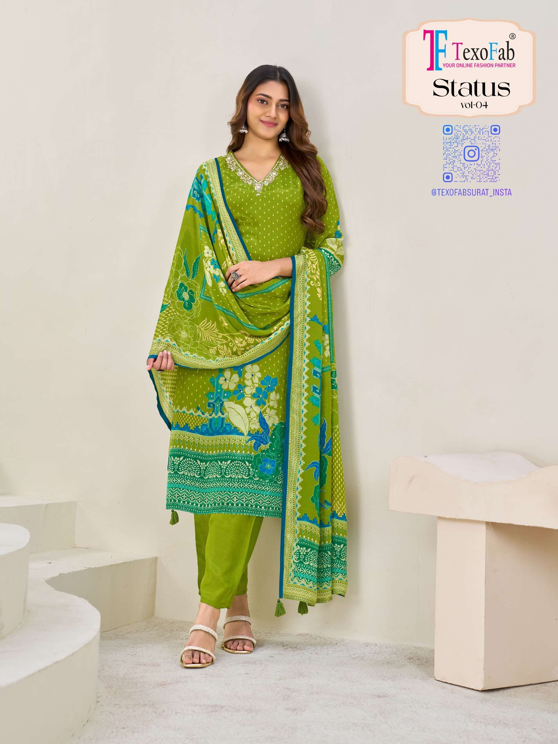 Status Vol-4 By Texo  Premium 3-Piece Straight Collection   Perfect For: Festival | Party | Office Wear