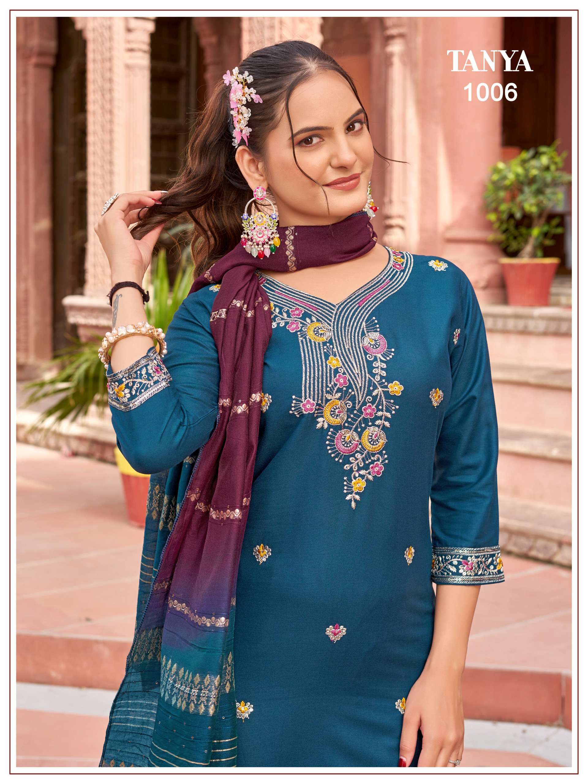 tanya kurti pant dupatta wholesaler exporter surat india