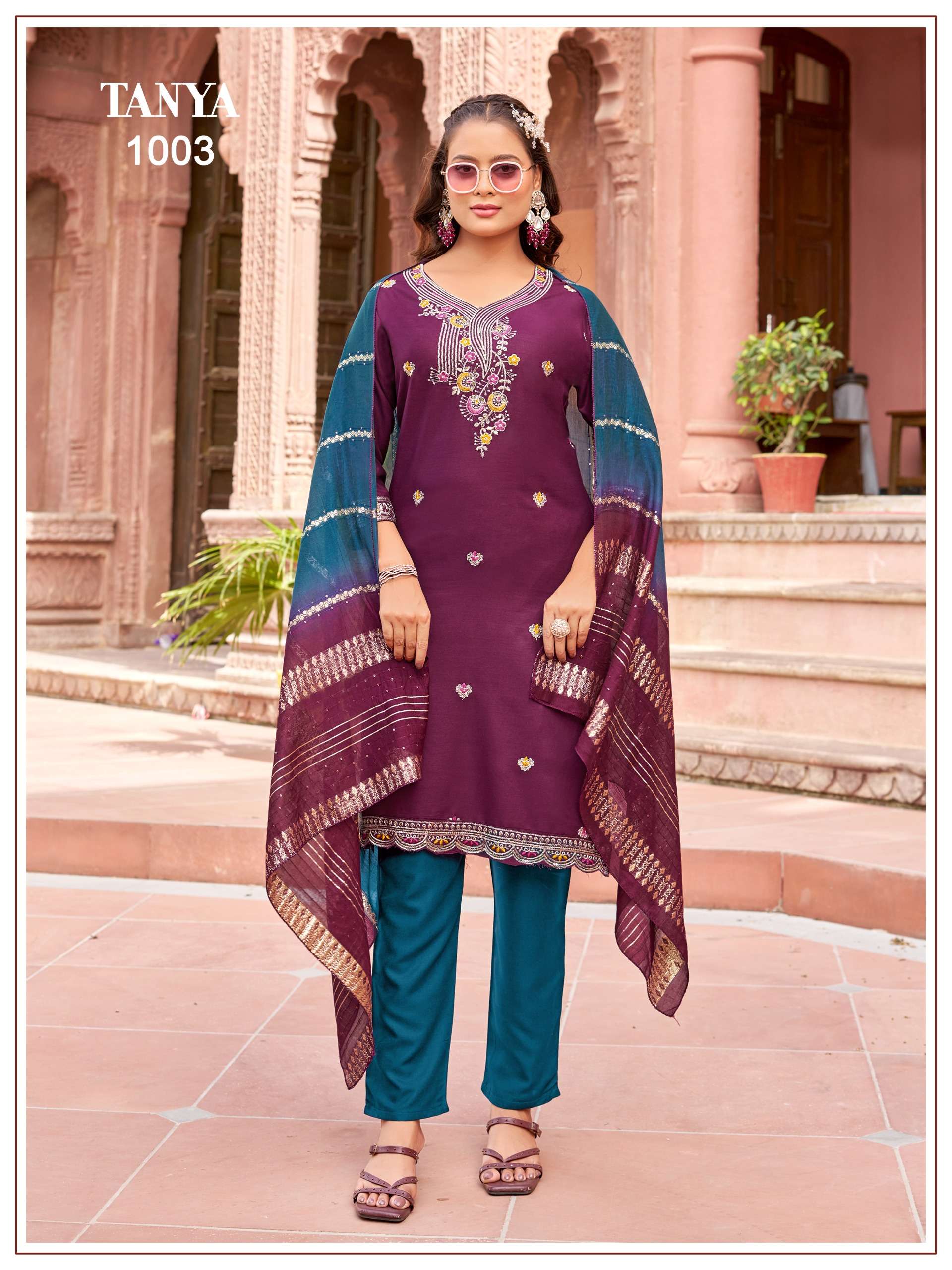 tanya kurti pant dupatta wholesaler exporter surat india