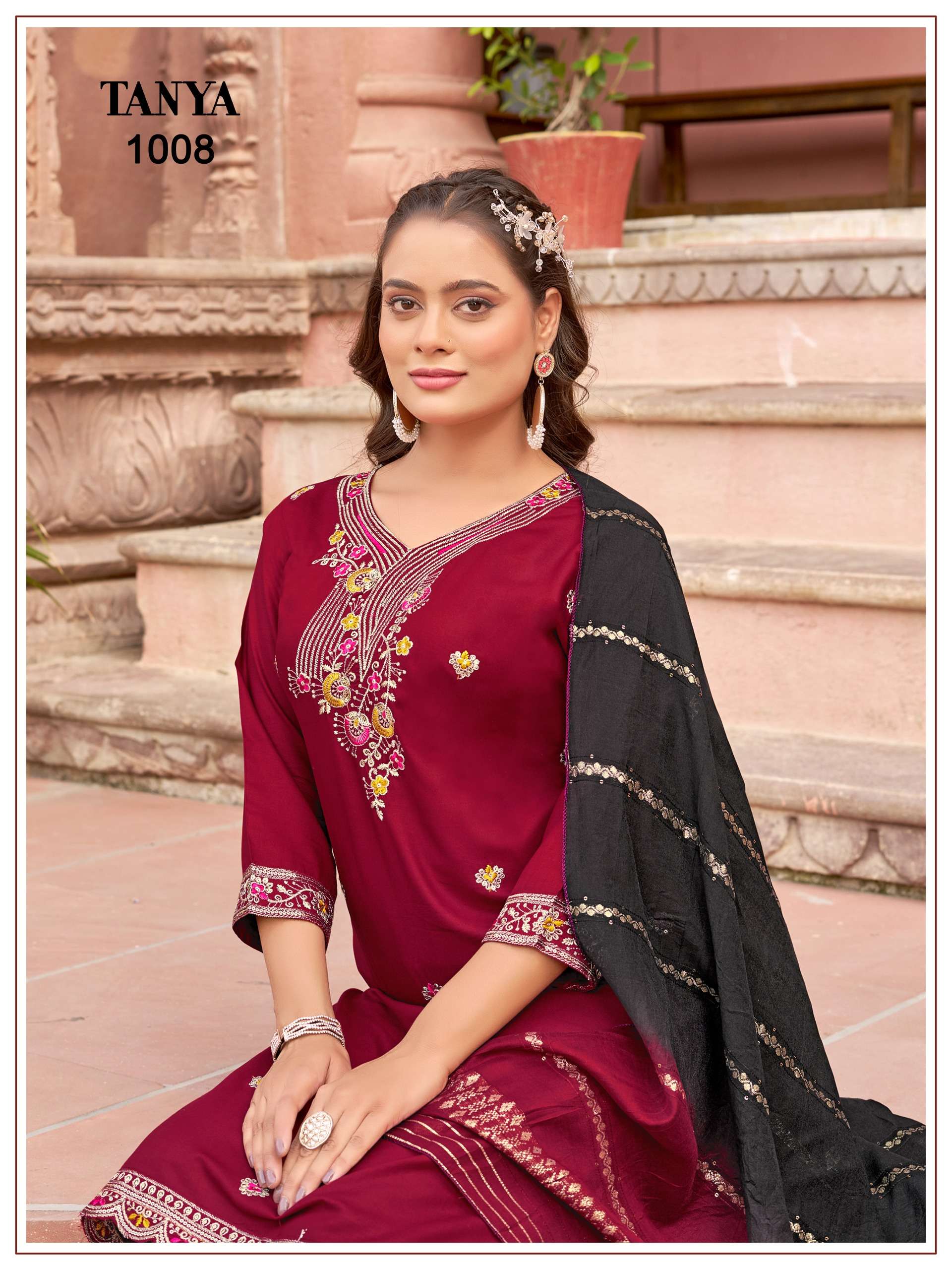 tanya kurti pant dupatta wholesaler exporter surat india
