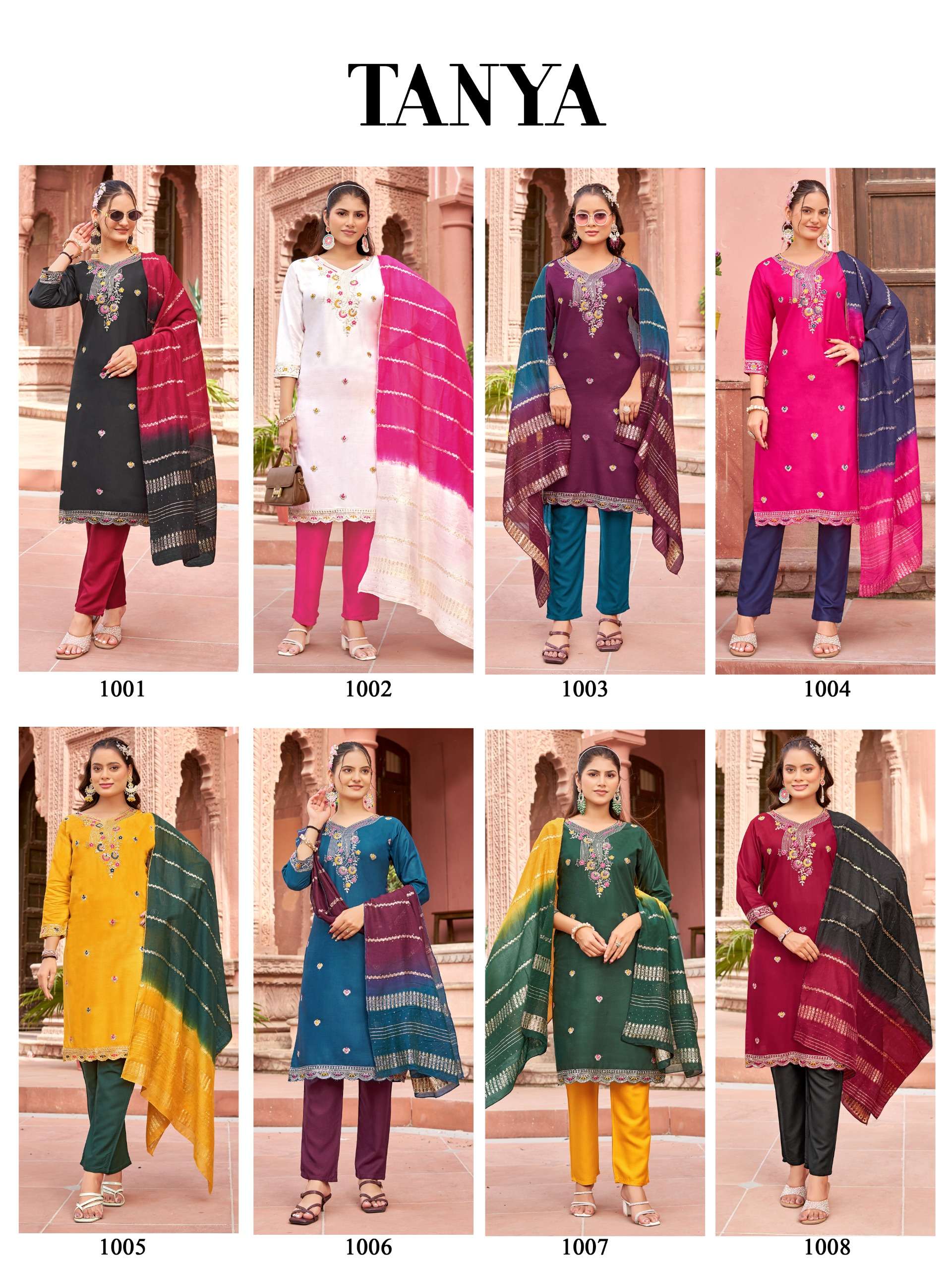 tanya kurti pant dupatta wholesaler exporter surat india