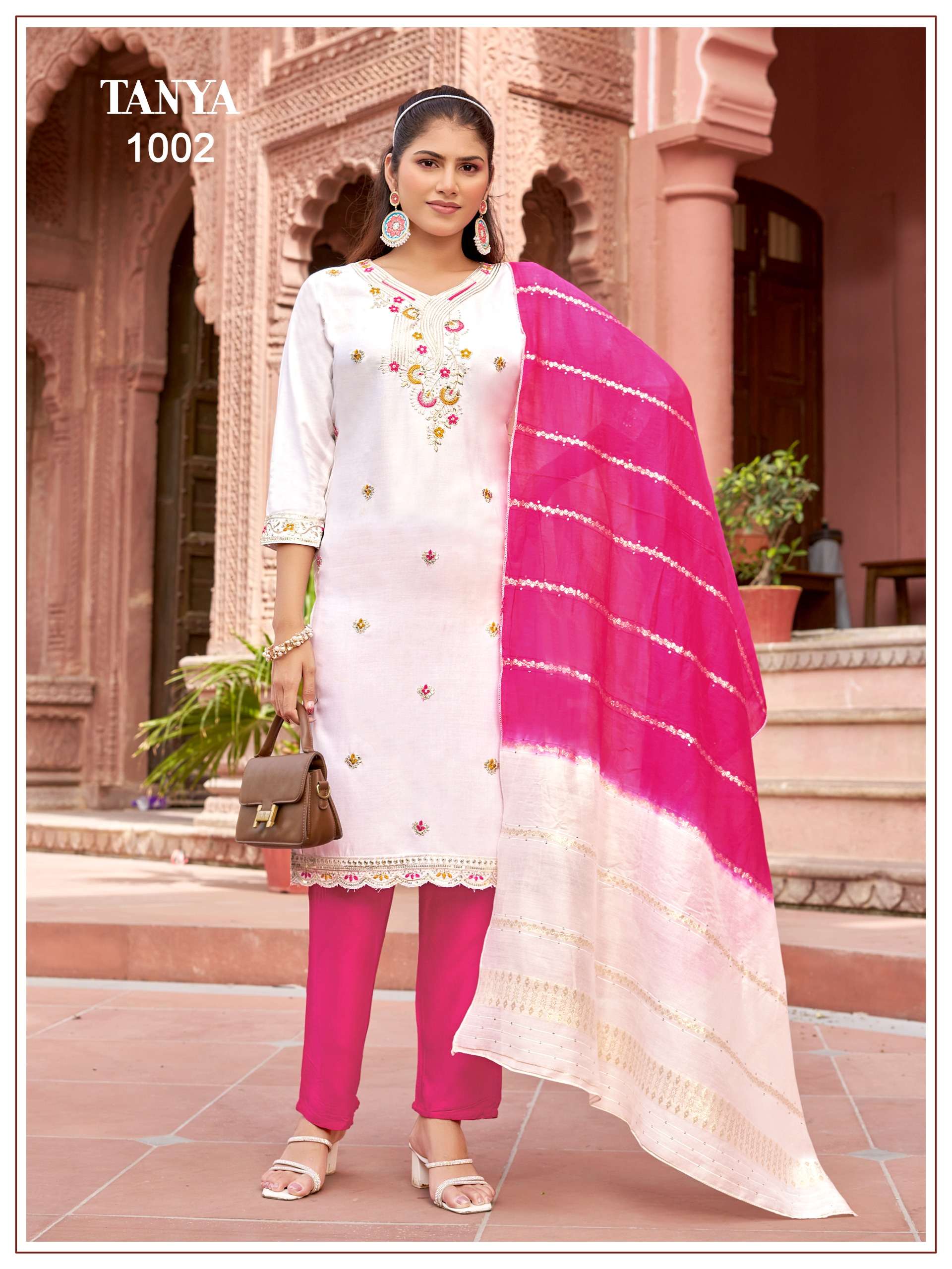 tanya kurti pant dupatta wholesaler exporter surat india