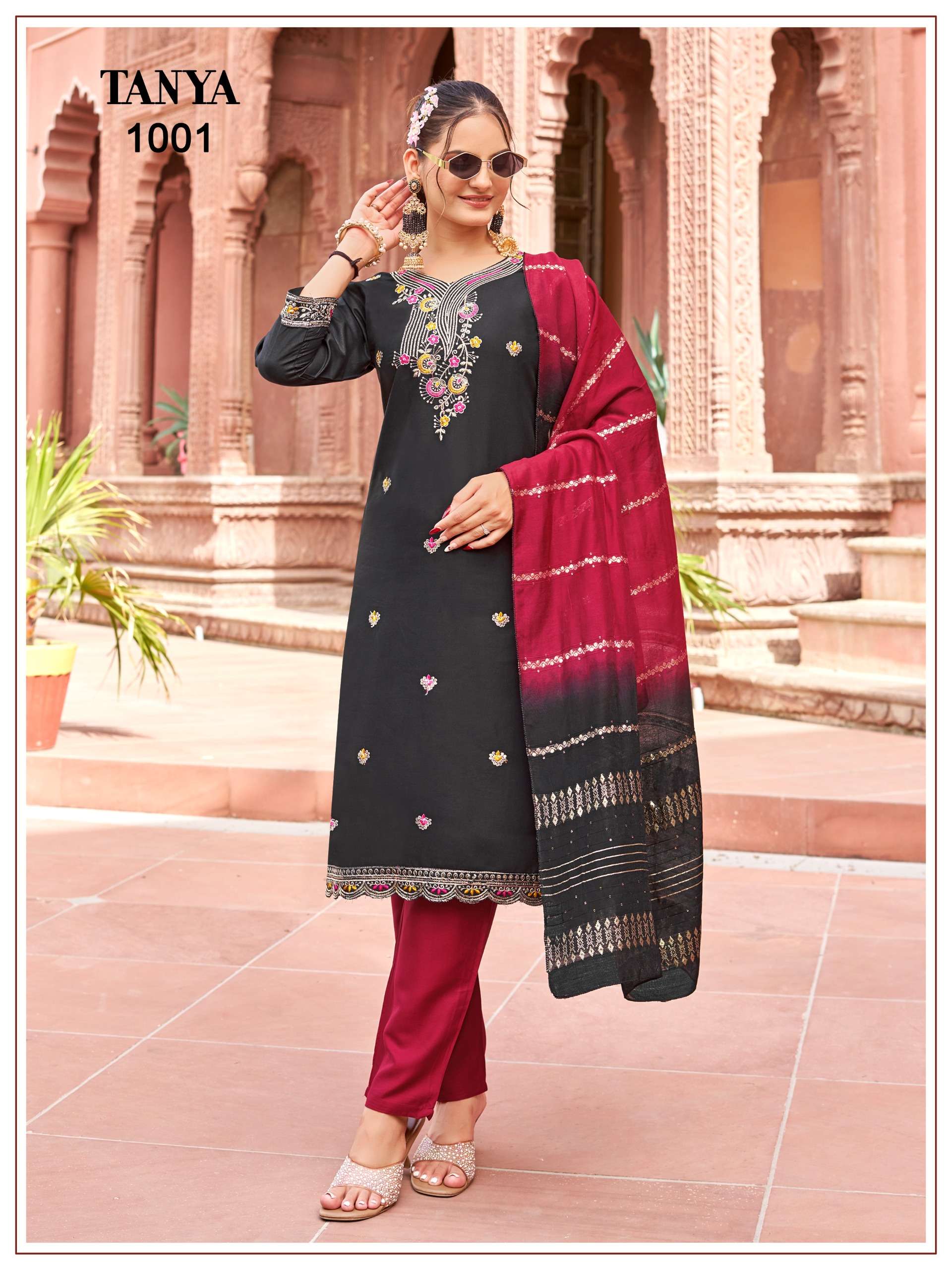 tanya kurti pant dupatta wholesaler exporter surat india