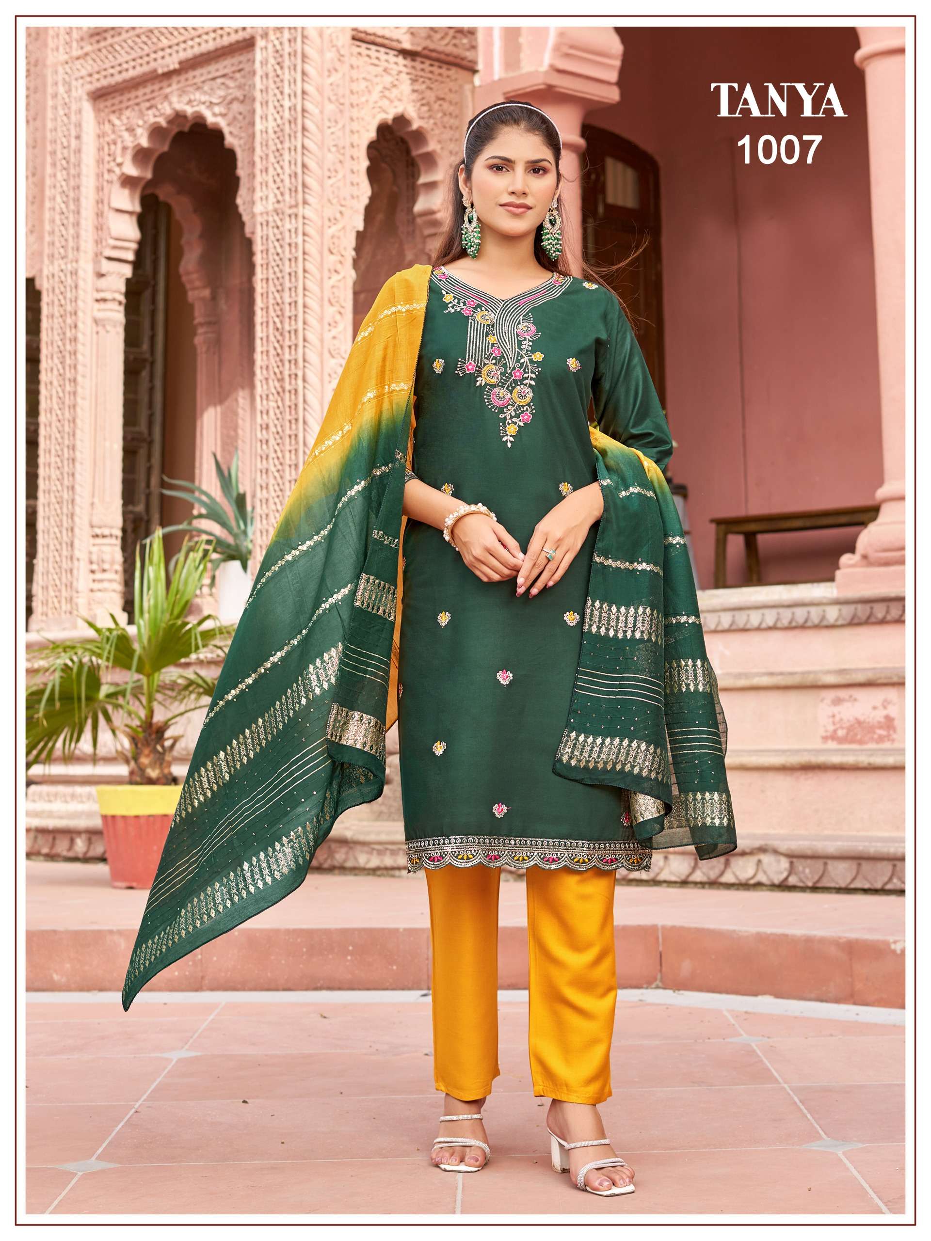 tanya kurti pant dupatta wholesaler exporter surat india