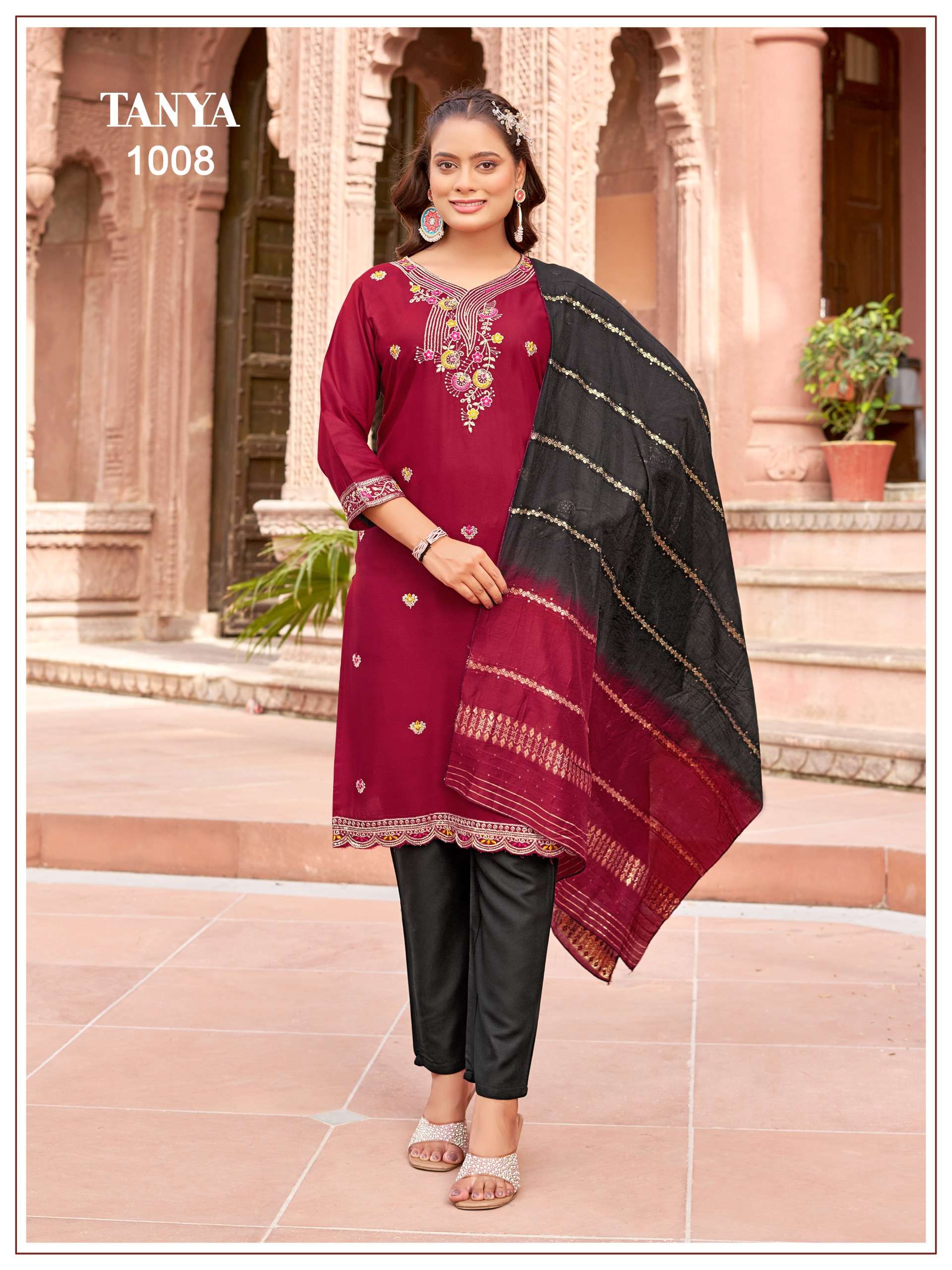 tanya kurti pant dupatta wholesaler exporter surat india