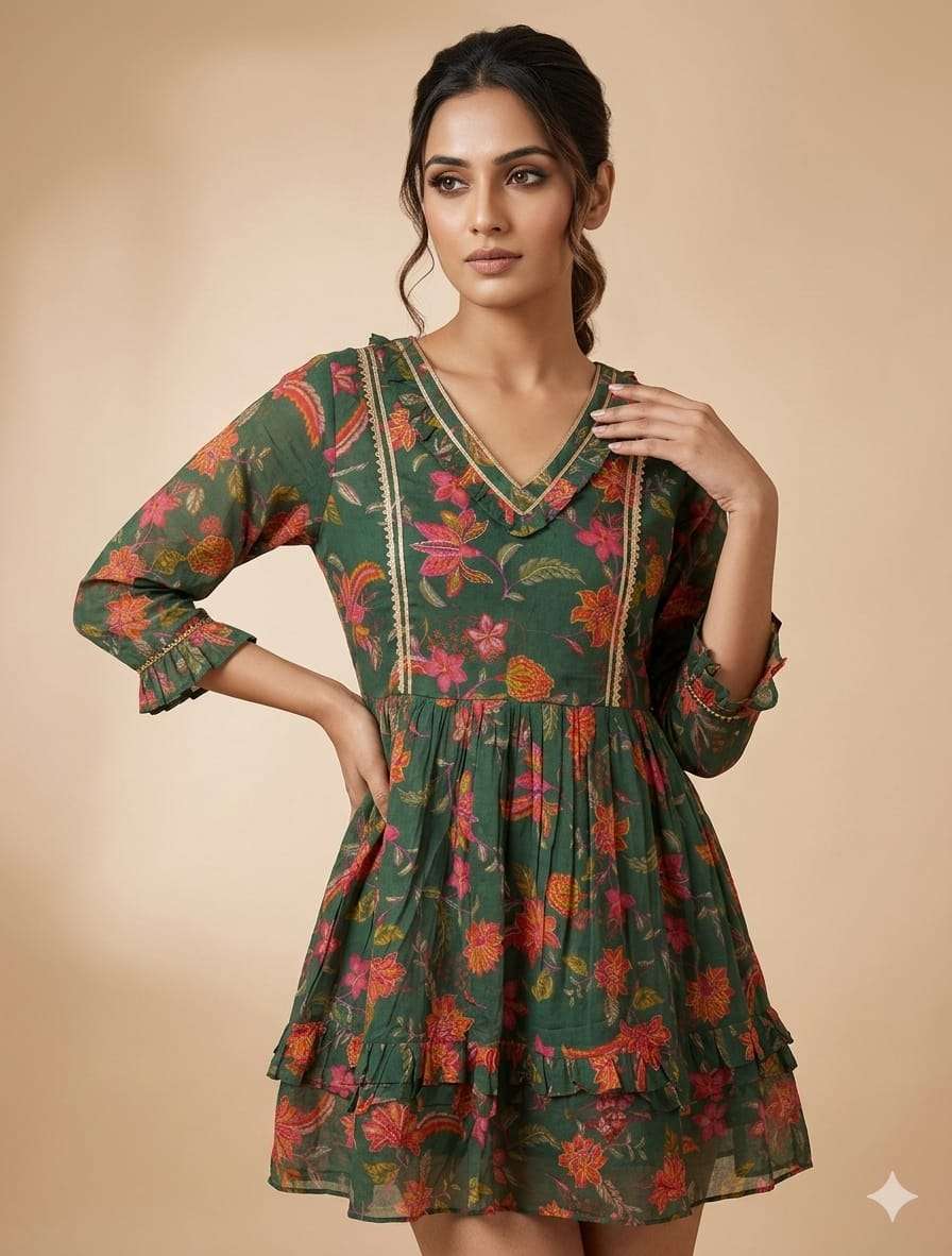 Umbrella Sleeves with Double Flair top Attached with Fancy Buttons Summer collection live now