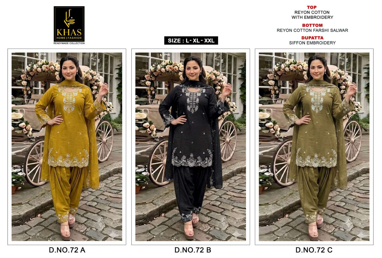 farsi salwar readymade collection wholesaler khas brand
