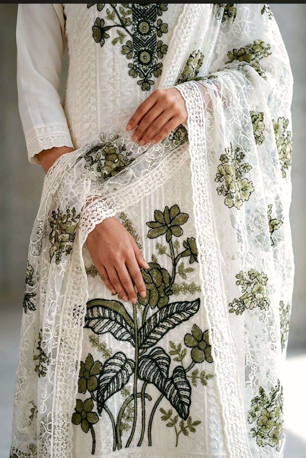  HEAVY SHIFFLI  STICH SUIT  HEAVY GEORGETTE THOUSAND BUTTA WITH DIGITAL PRINTS  WITH EMBROIDERY NACK WORK EXPORTER SURAT