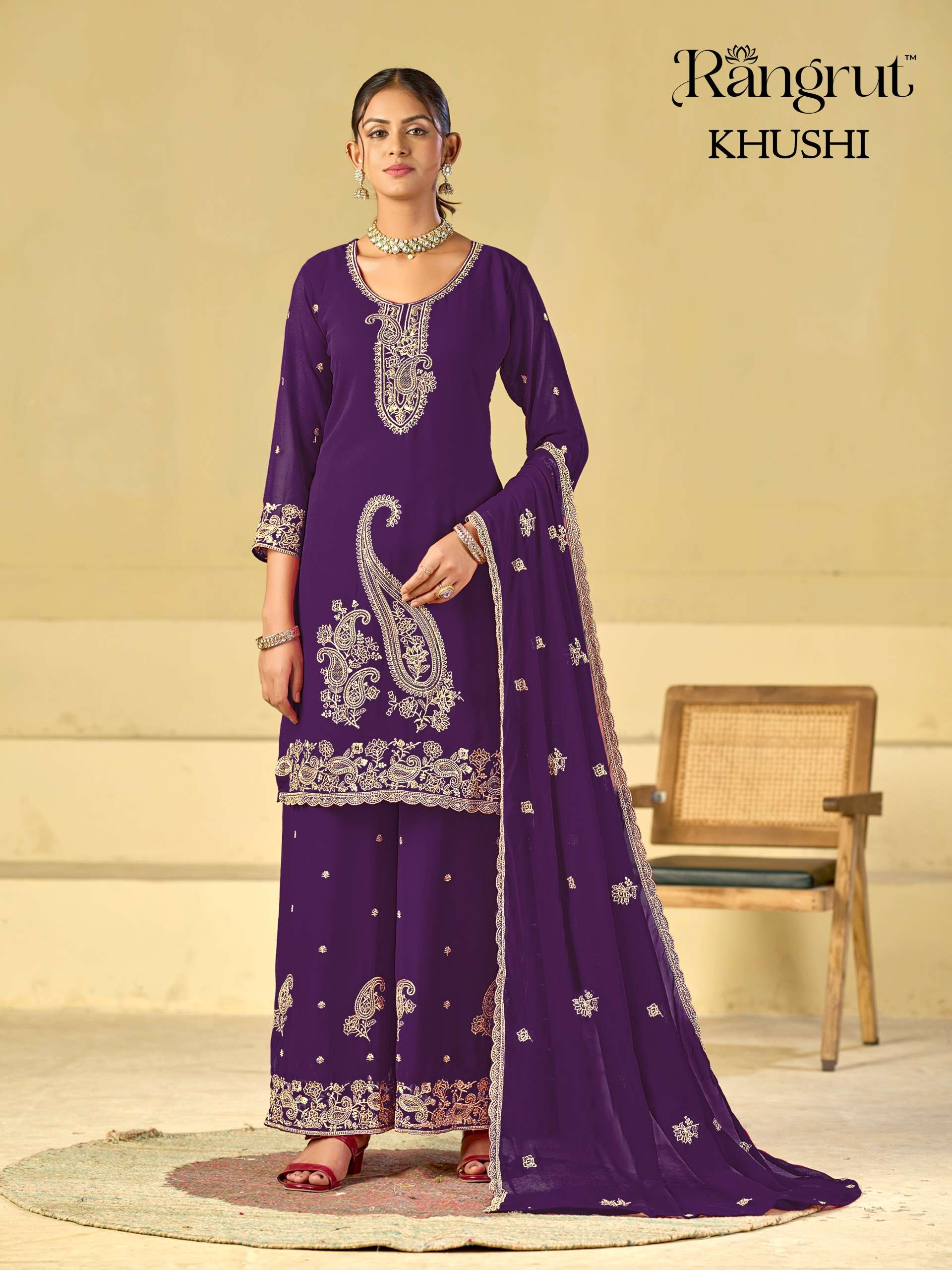 KHUSHI KURTI  PLAZZO  DUPATTA WHOLESALER EXPORTER