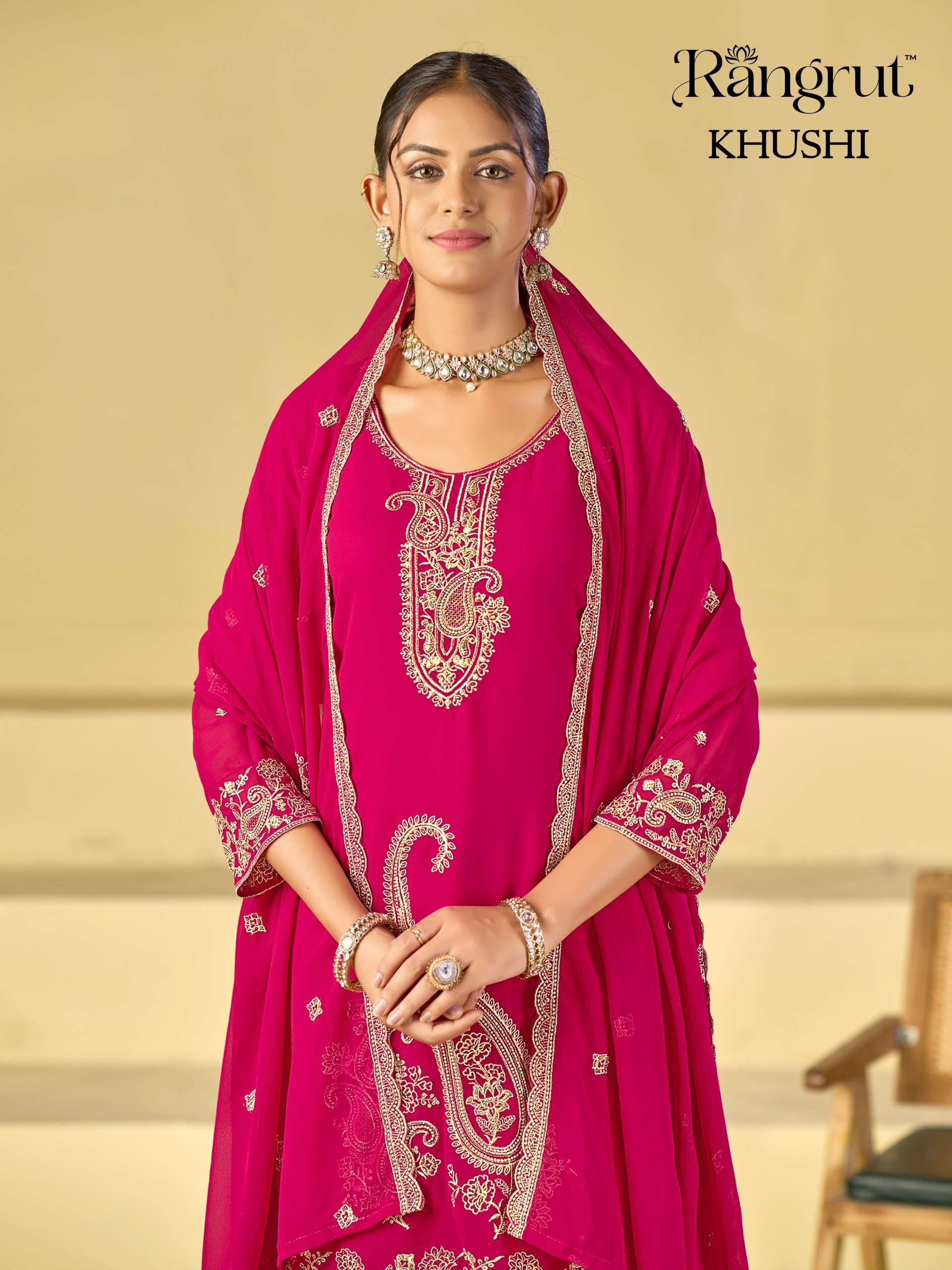 KHUSHI KURTI  PLAZZO  DUPATTA WHOLESALER EXPORTER