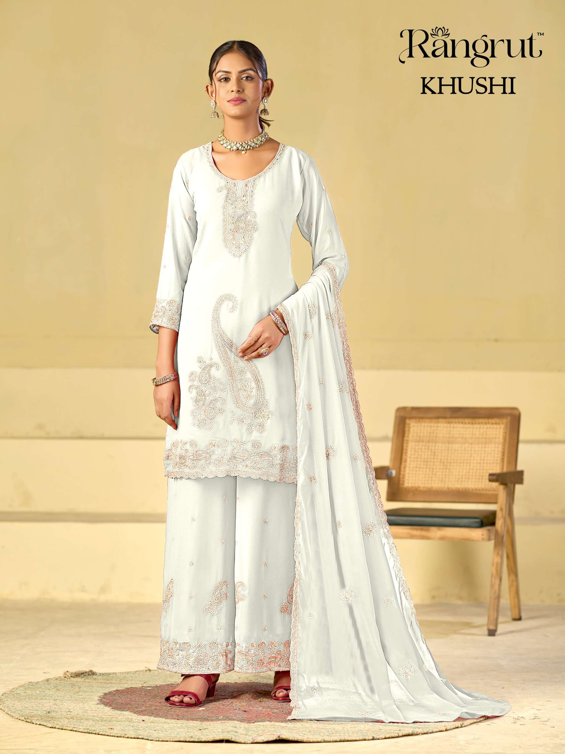 KHUSHI KURTI  PLAZZO  DUPATTA WHOLESALER EXPORTER