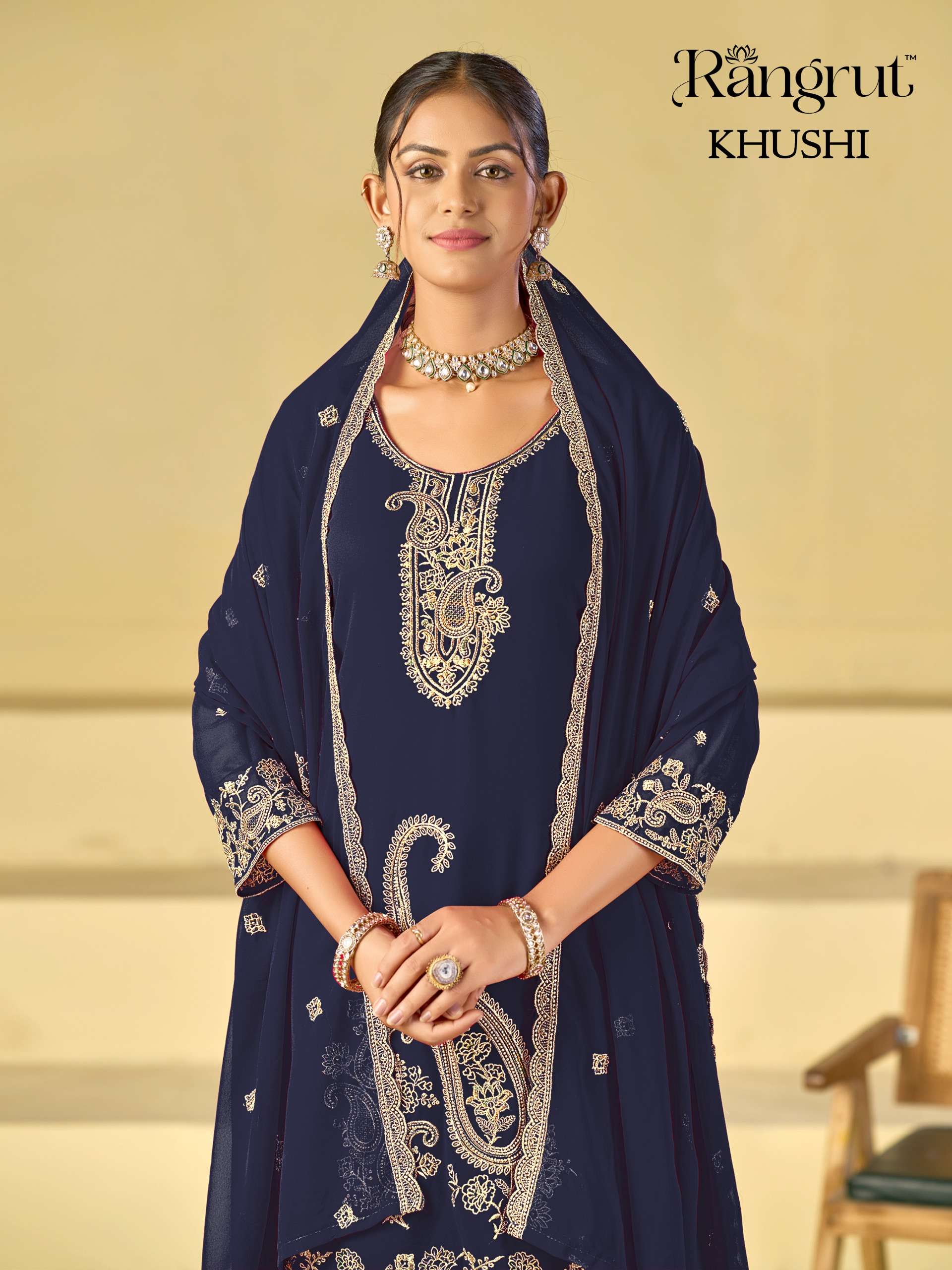 KHUSHI KURTI  PLAZZO  DUPATTA WHOLESALER EXPORTER