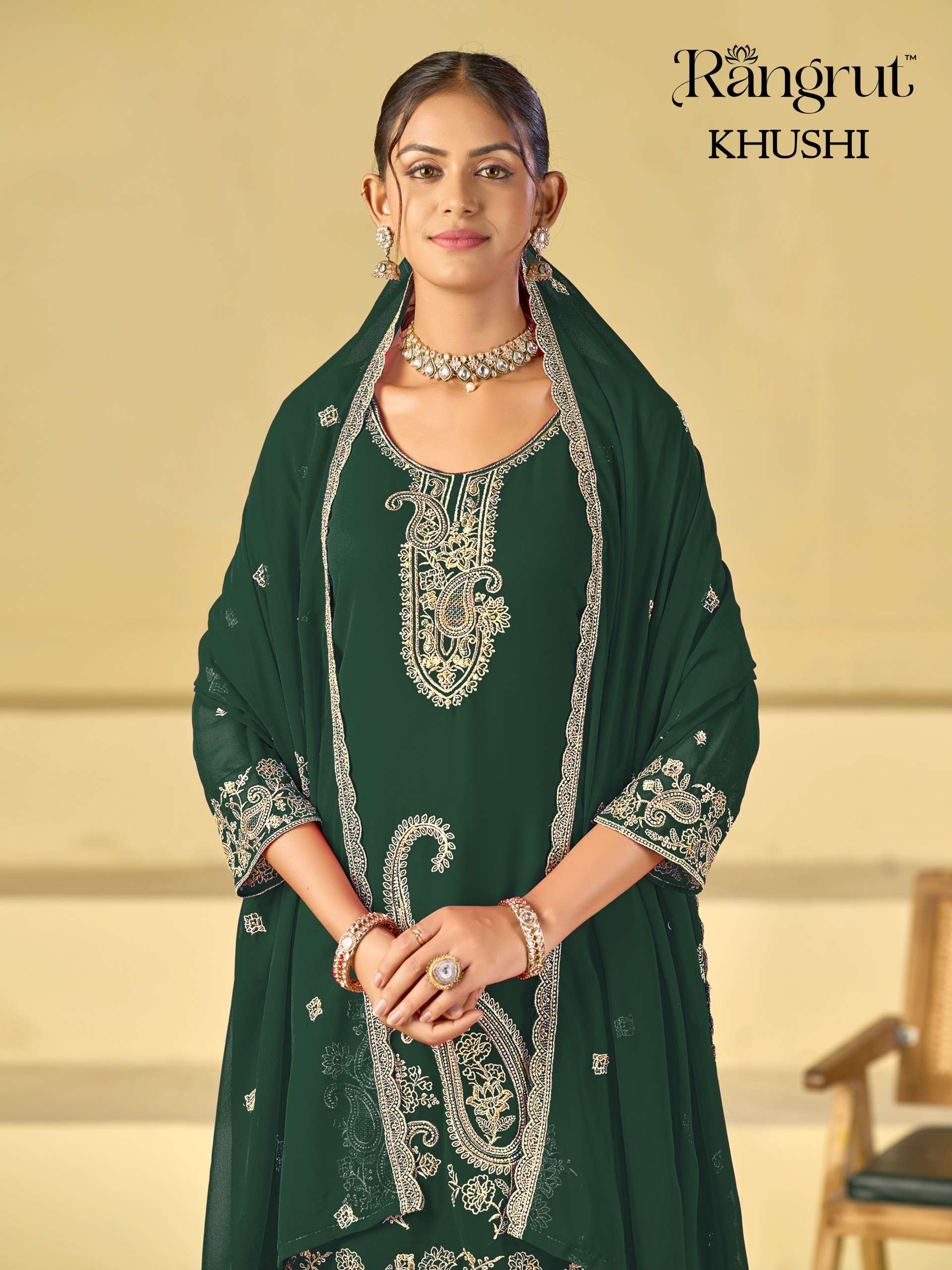 KHUSHI KURTI  PLAZZO  DUPATTA WHOLESALER EXPORTER