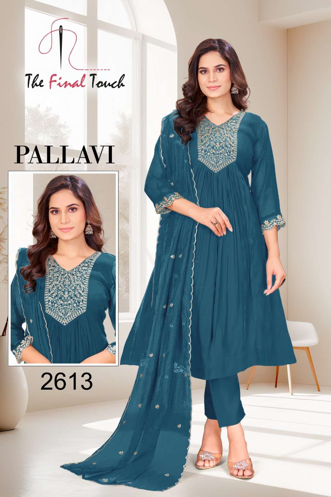 mal chanderi embroidery with hand work collection exporter