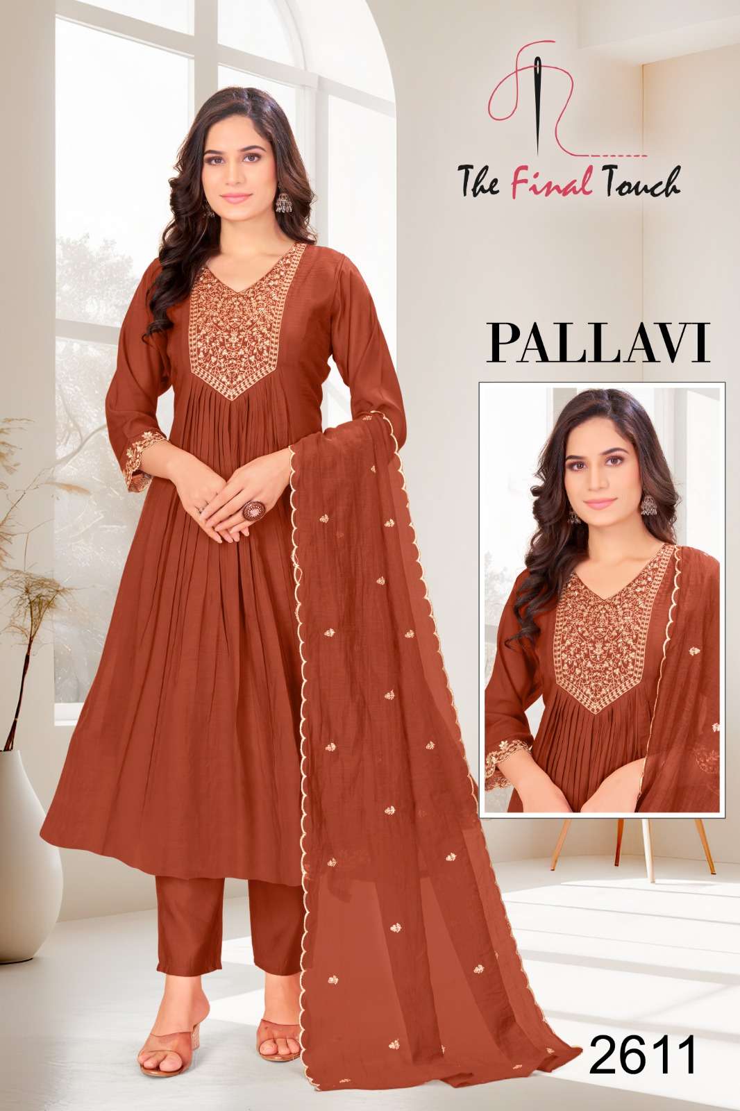 mal chanderi embroidery with hand work collection exporter