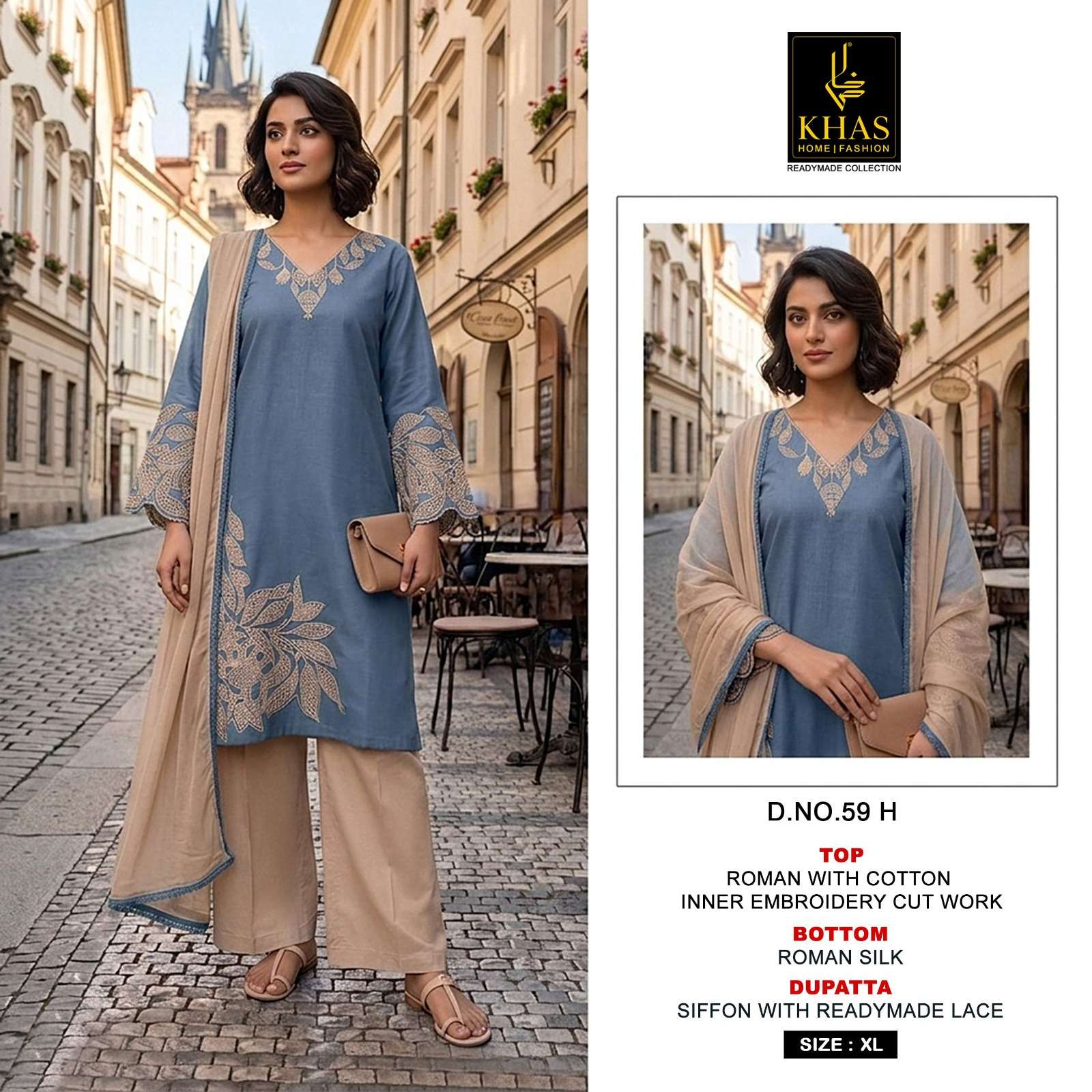 roman with embroidery cut work with inner collection wholesale supplier surat khas lucacci
