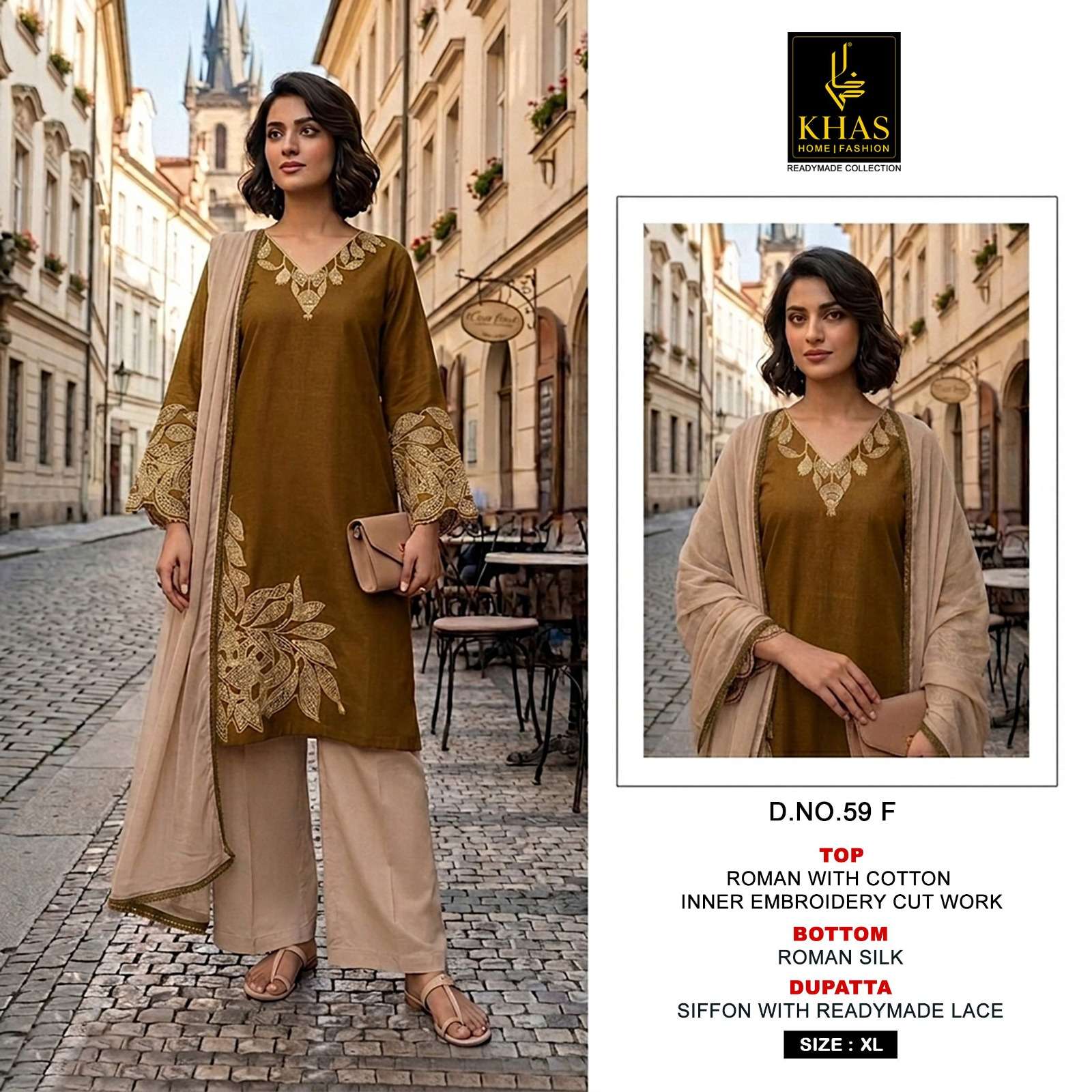 roman with embroidery cut work with inner collection wholesale supplier surat khas lucacci