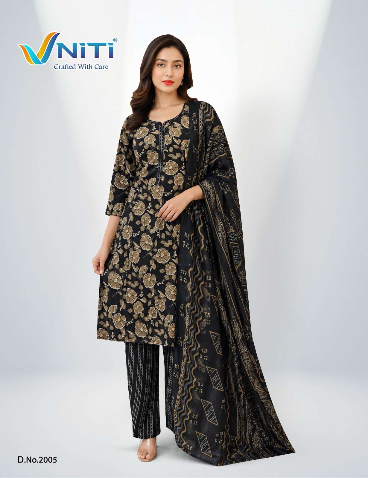 VNITI LIFESTYLE Cotton Premiums Collection. mpression Vol-2 Premium Readymade Pant-Suits (3 Pcs) Wholesaler from surat 
