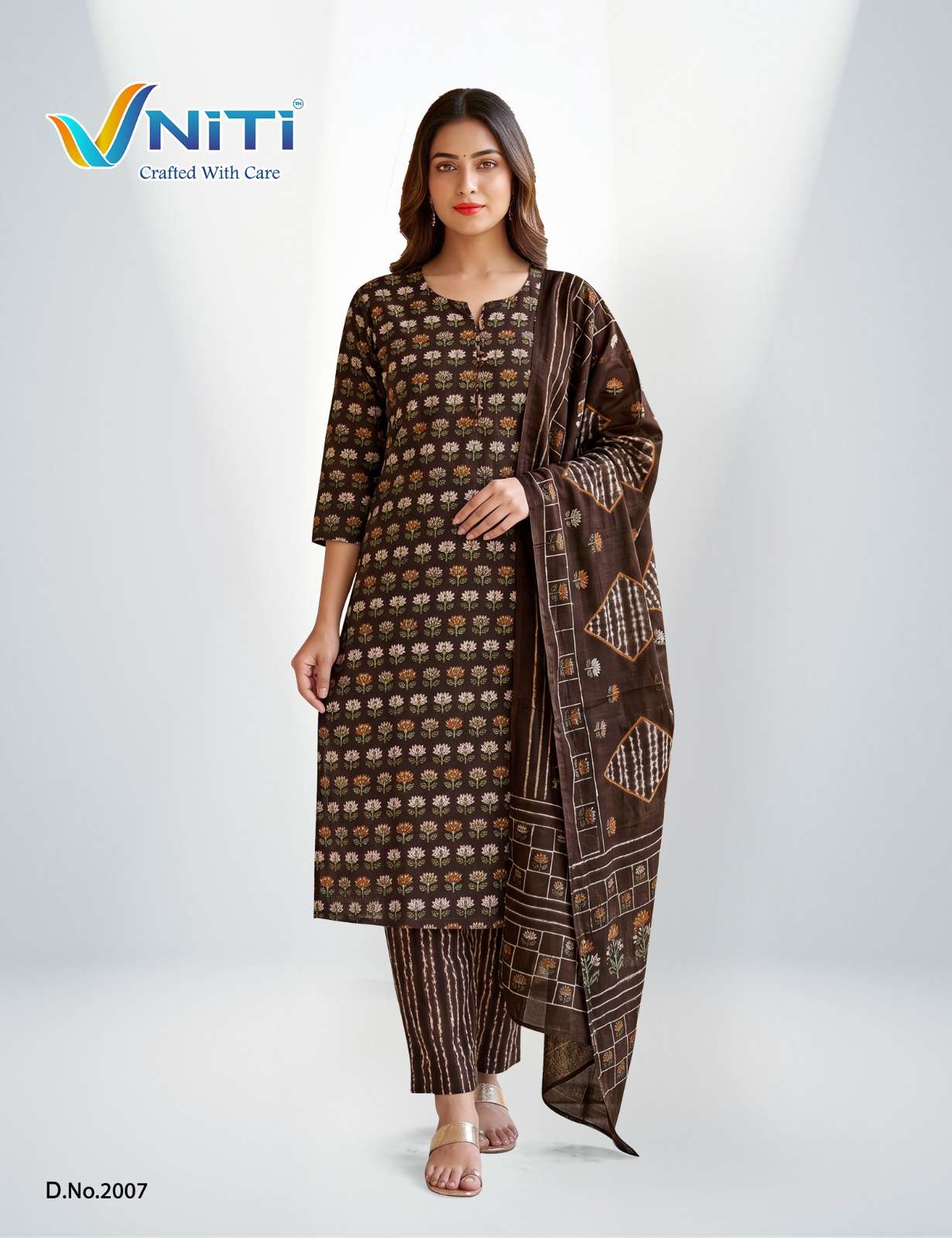 VNITI LIFESTYLE Cotton Premiums Collection. mpression Vol-2 Premium Readymade Pant-Suits (3 Pcs) Wholesaler from surat 