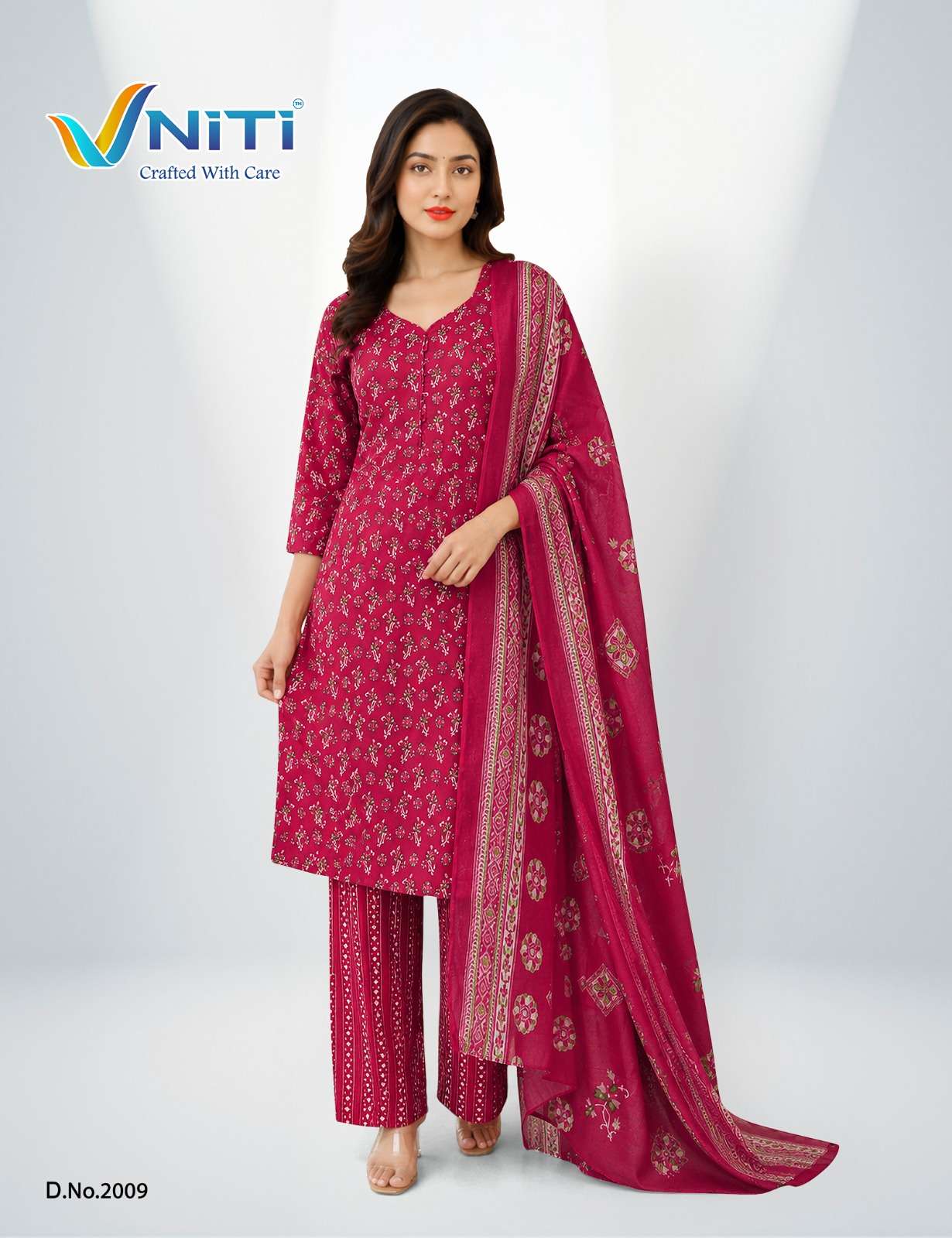 VNITI LIFESTYLE Cotton Premiums Collection. mpression Vol-2 Premium Readymade Pant-Suits (3 Pcs) Wholesaler from surat 